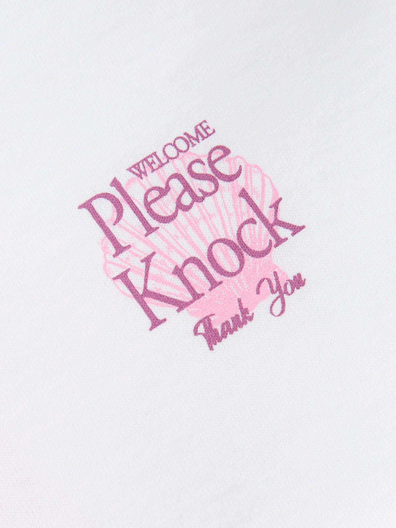Please knock T-shirt white
