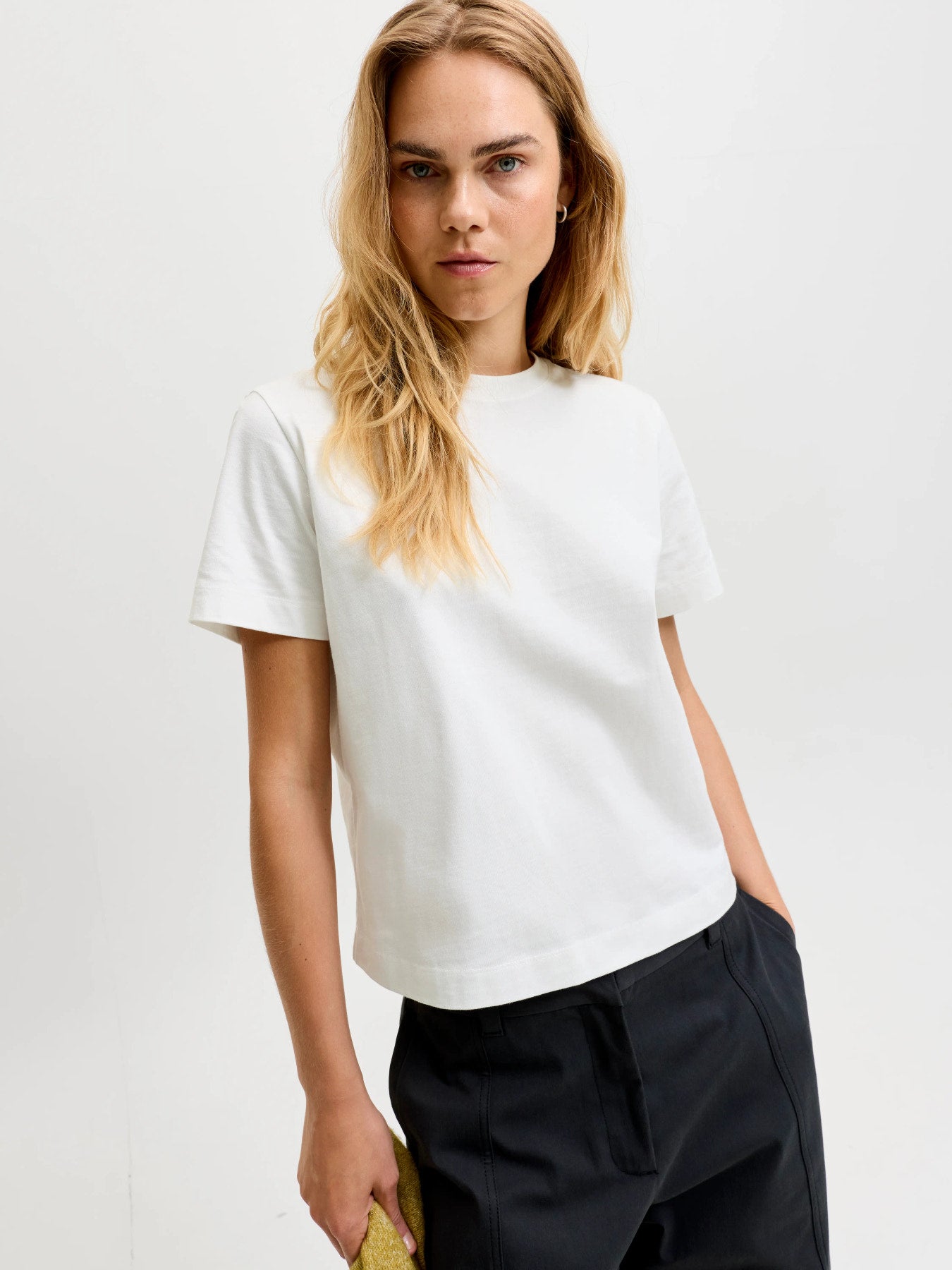 Sophia boxy tee - white