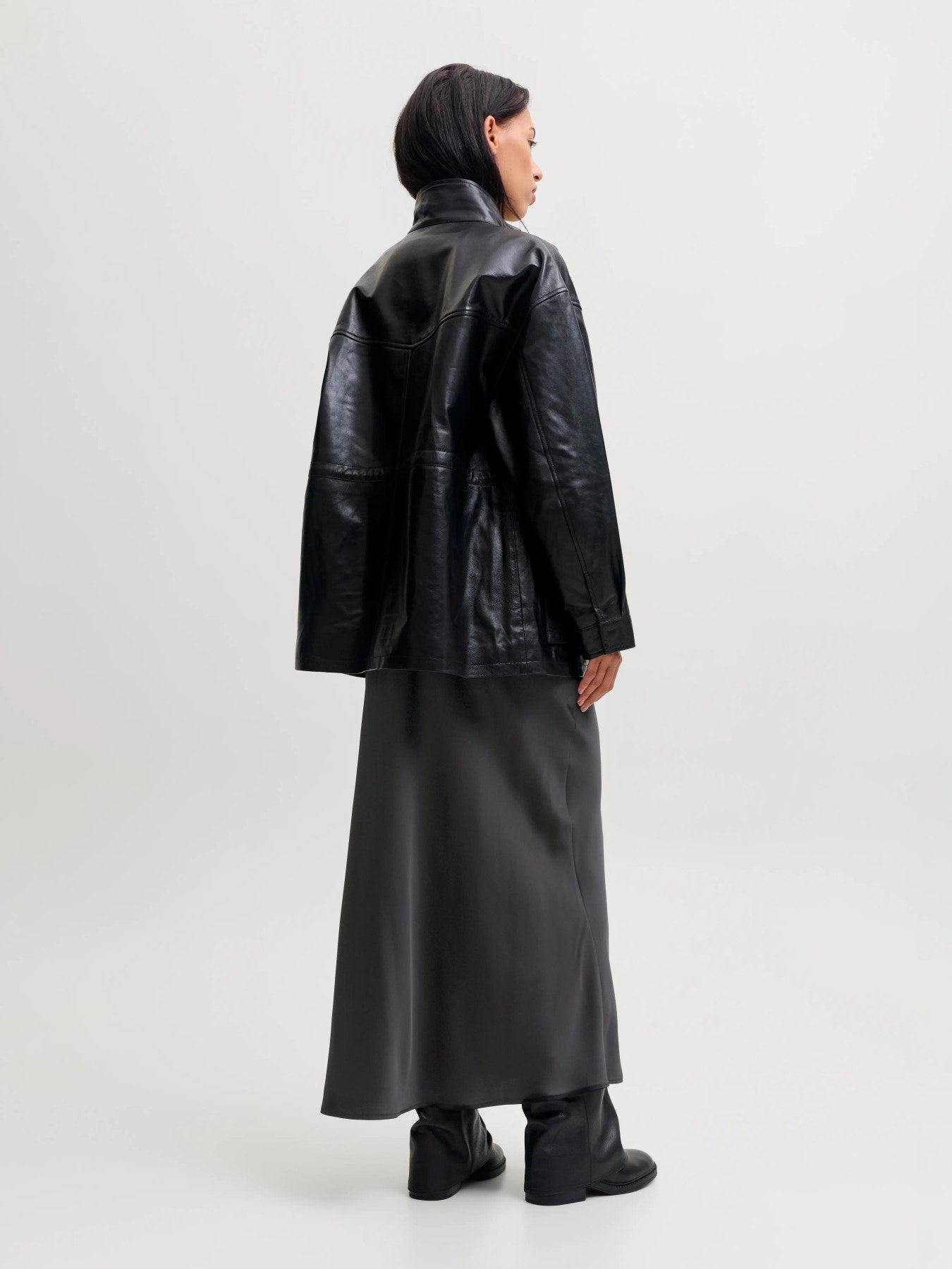 Tine Satin skirt - black