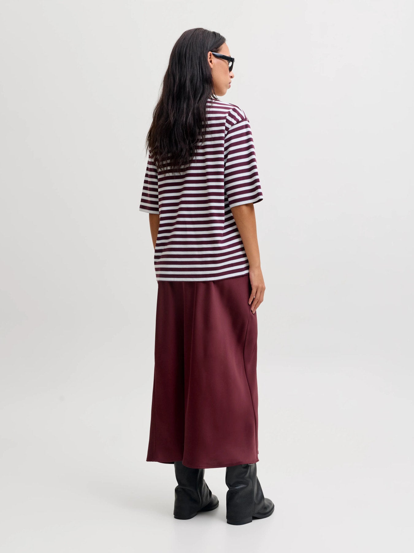 Tine Satin skirt - wine