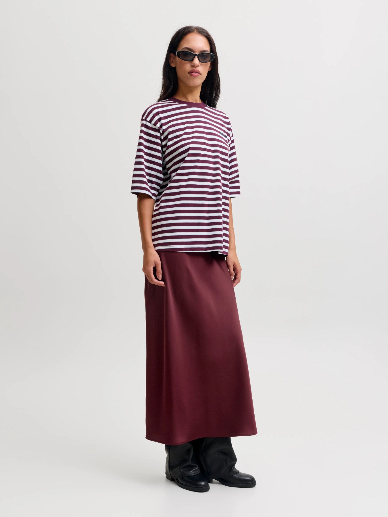 Tine Satin skirt - wine