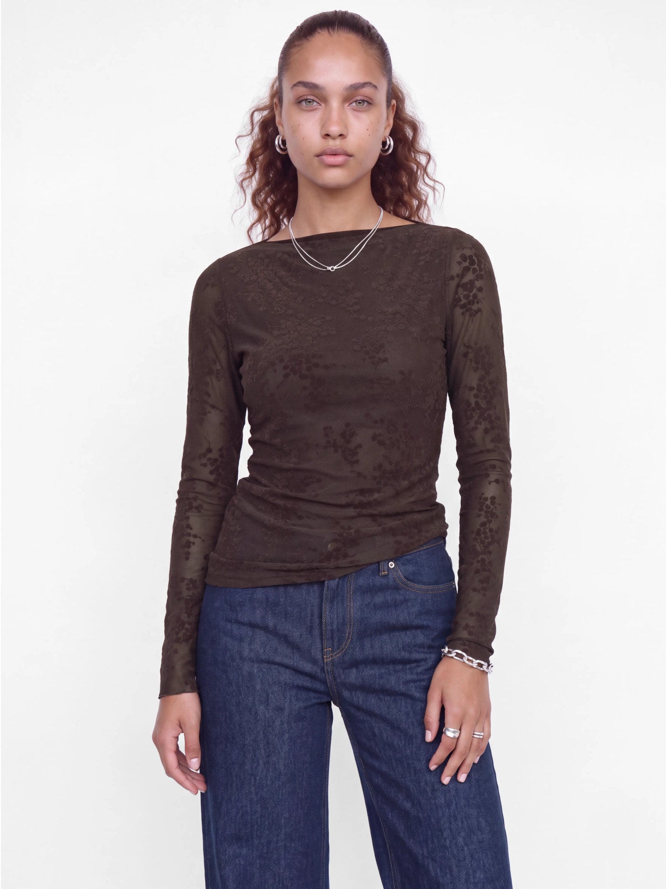 Jana mesh top - brown