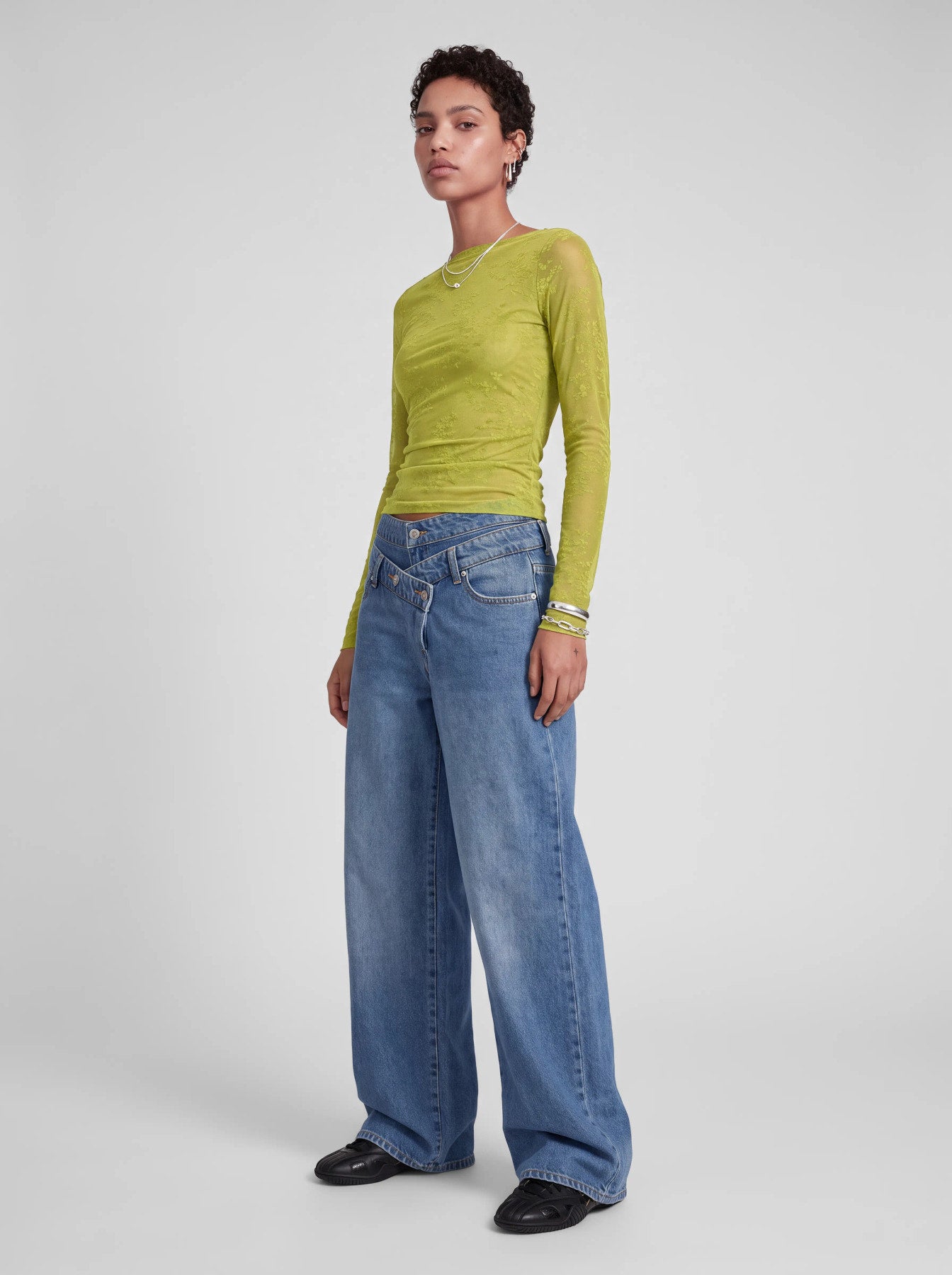 Jana mesh top - olive