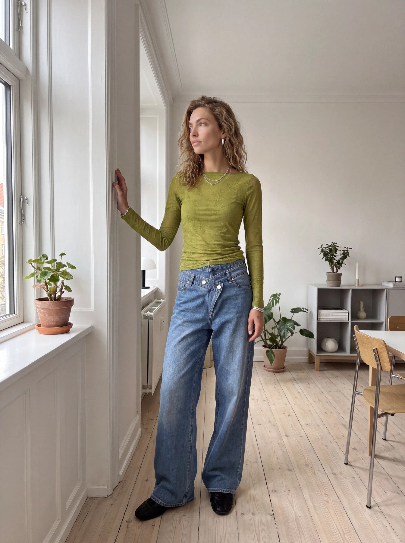 Jana mesh top - olive