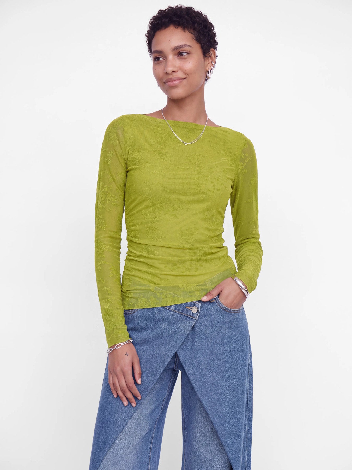 Jana mesh top - olive