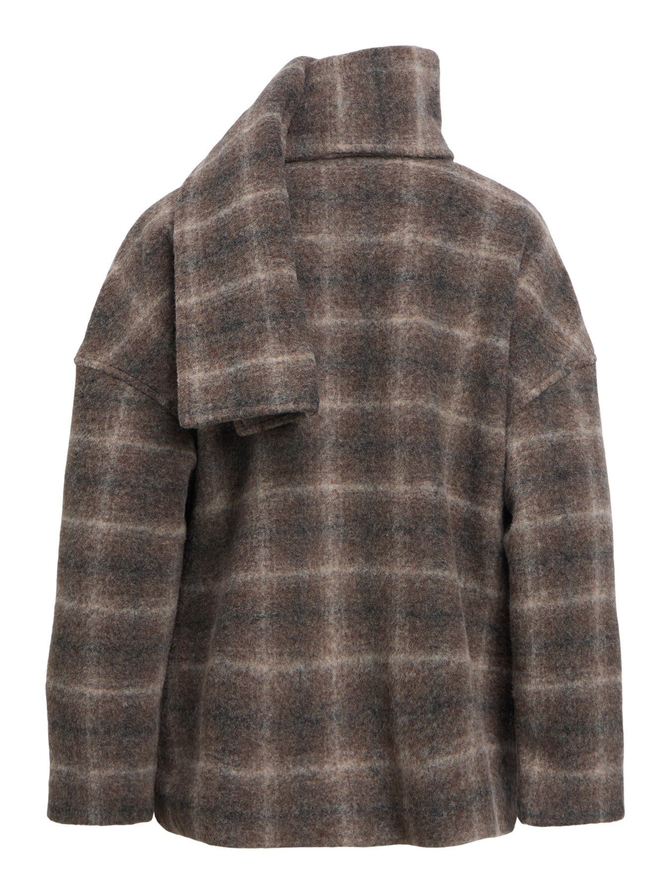 Maise check scarf jacket