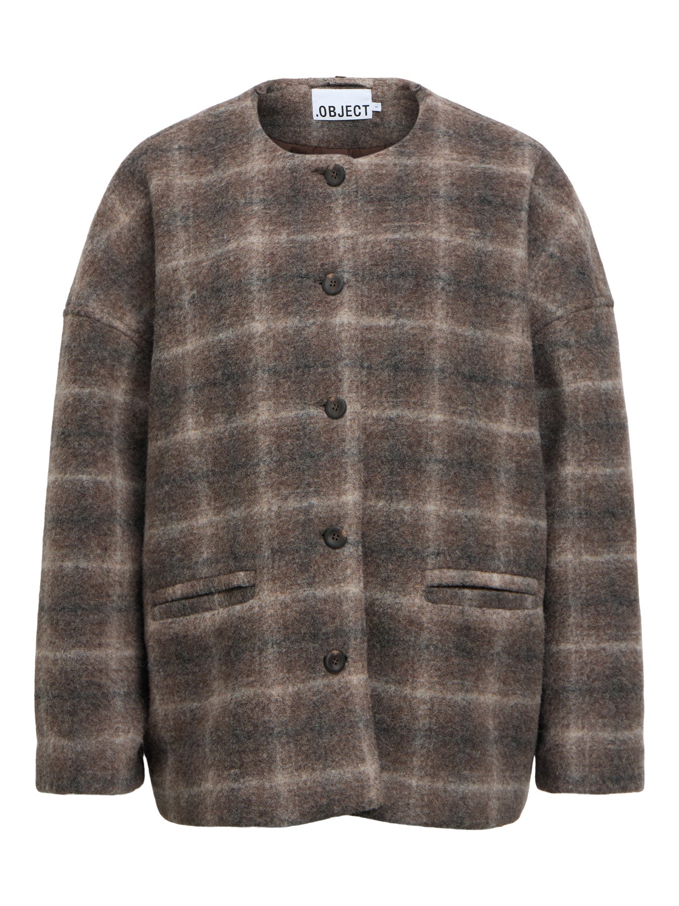 Maise check scarf jacket