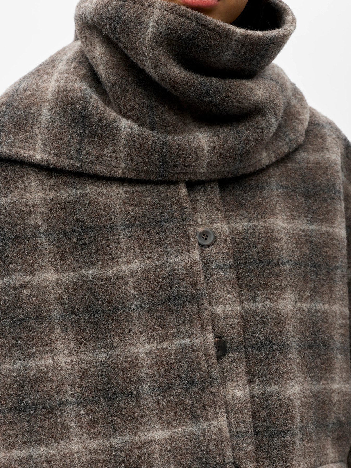 Maise check scarf jacket