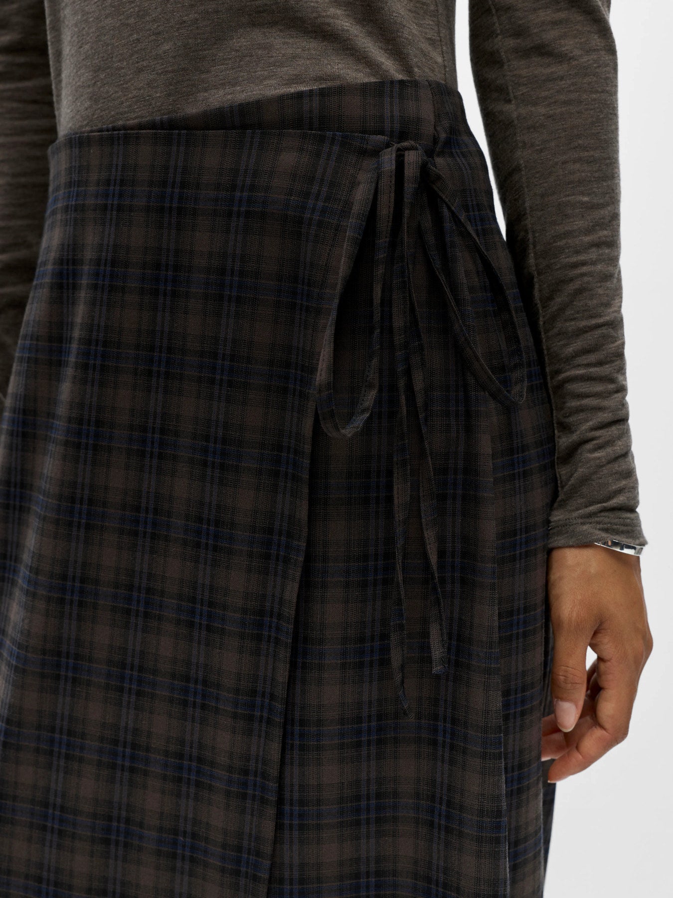 Soley midi wrap skirt