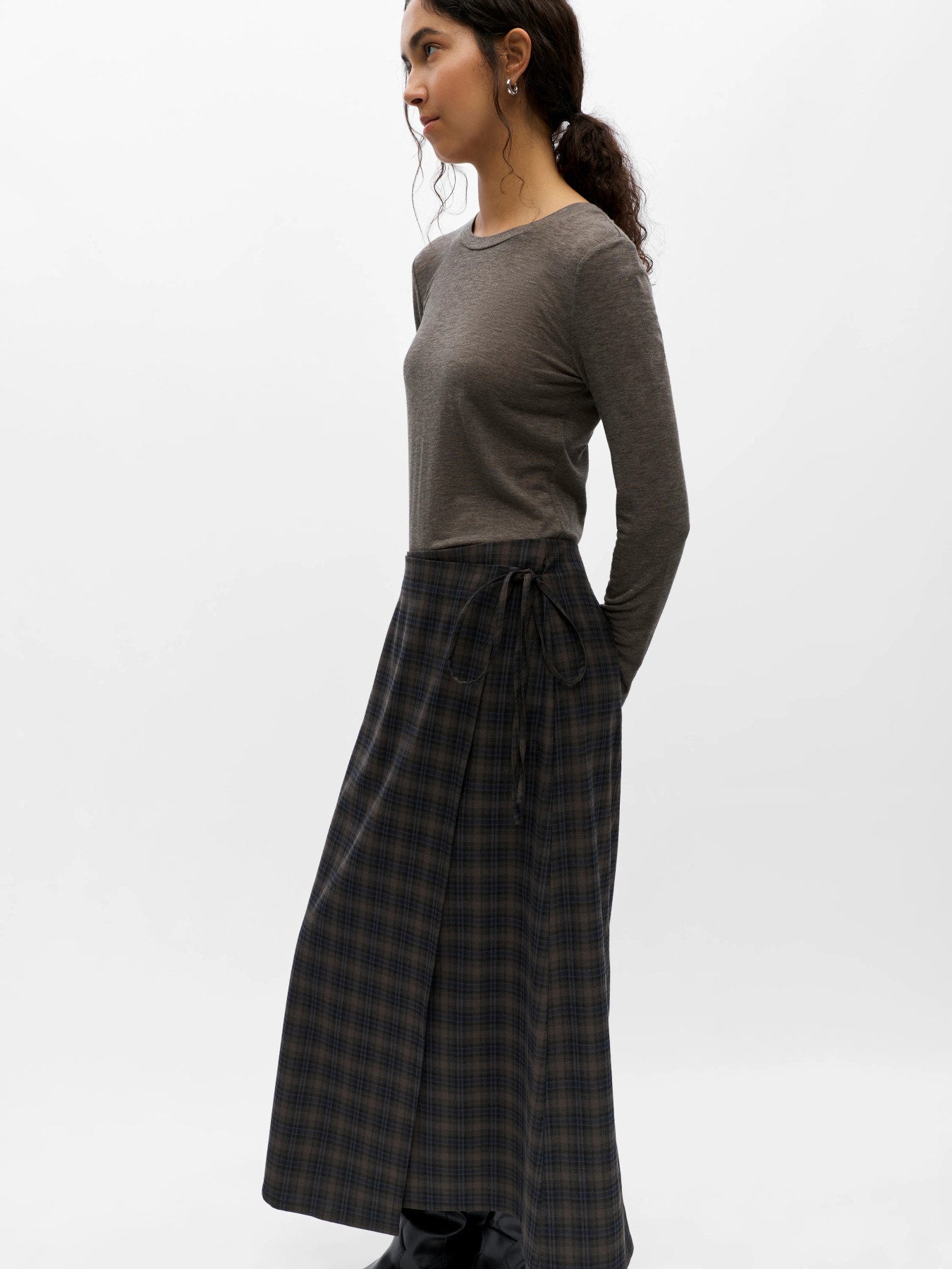 Soley midi wrap skirt