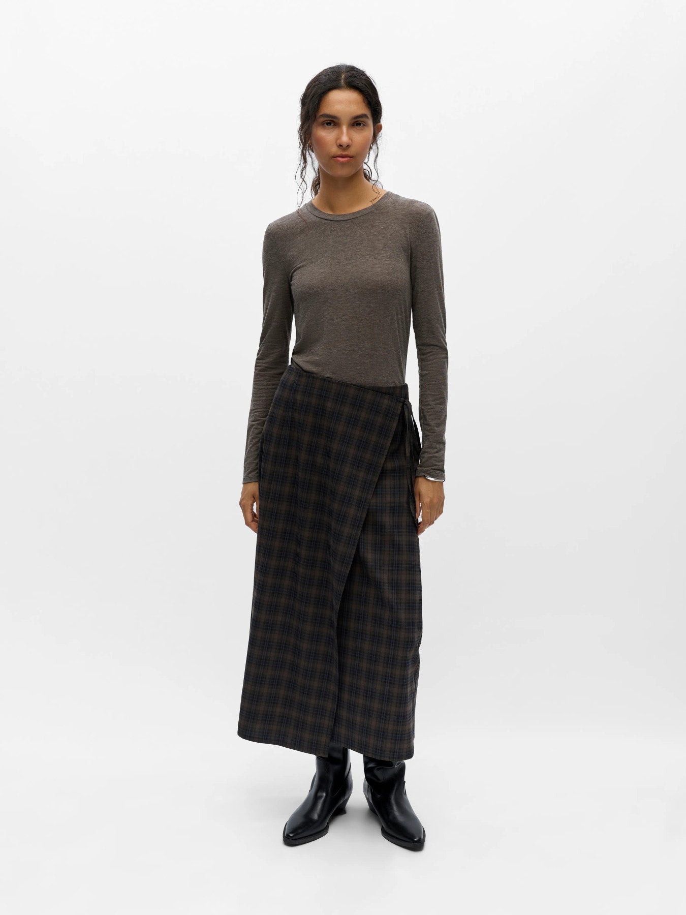 Soley midi wrap skirt