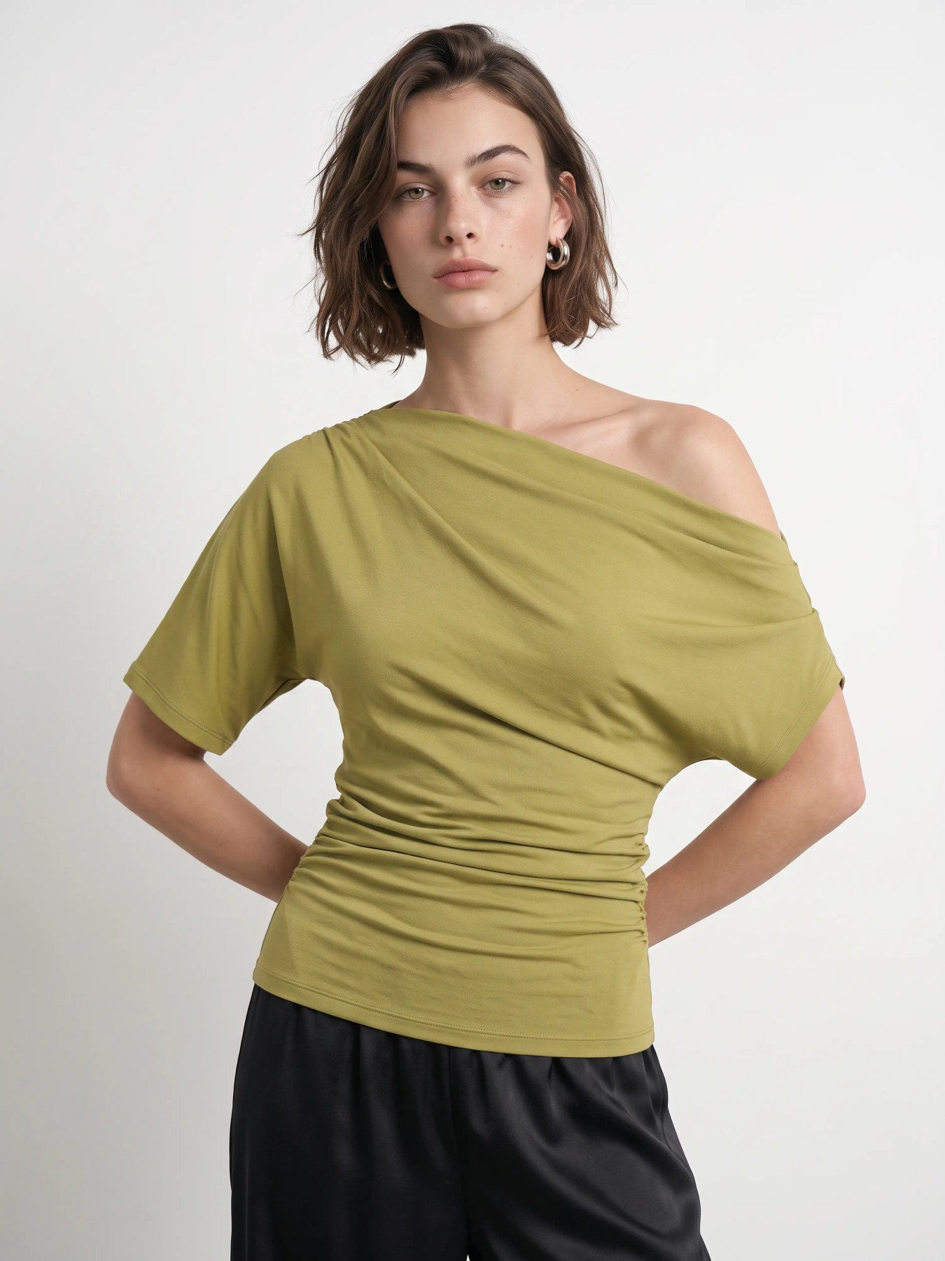 Emma Draped Off-Shoulder Top