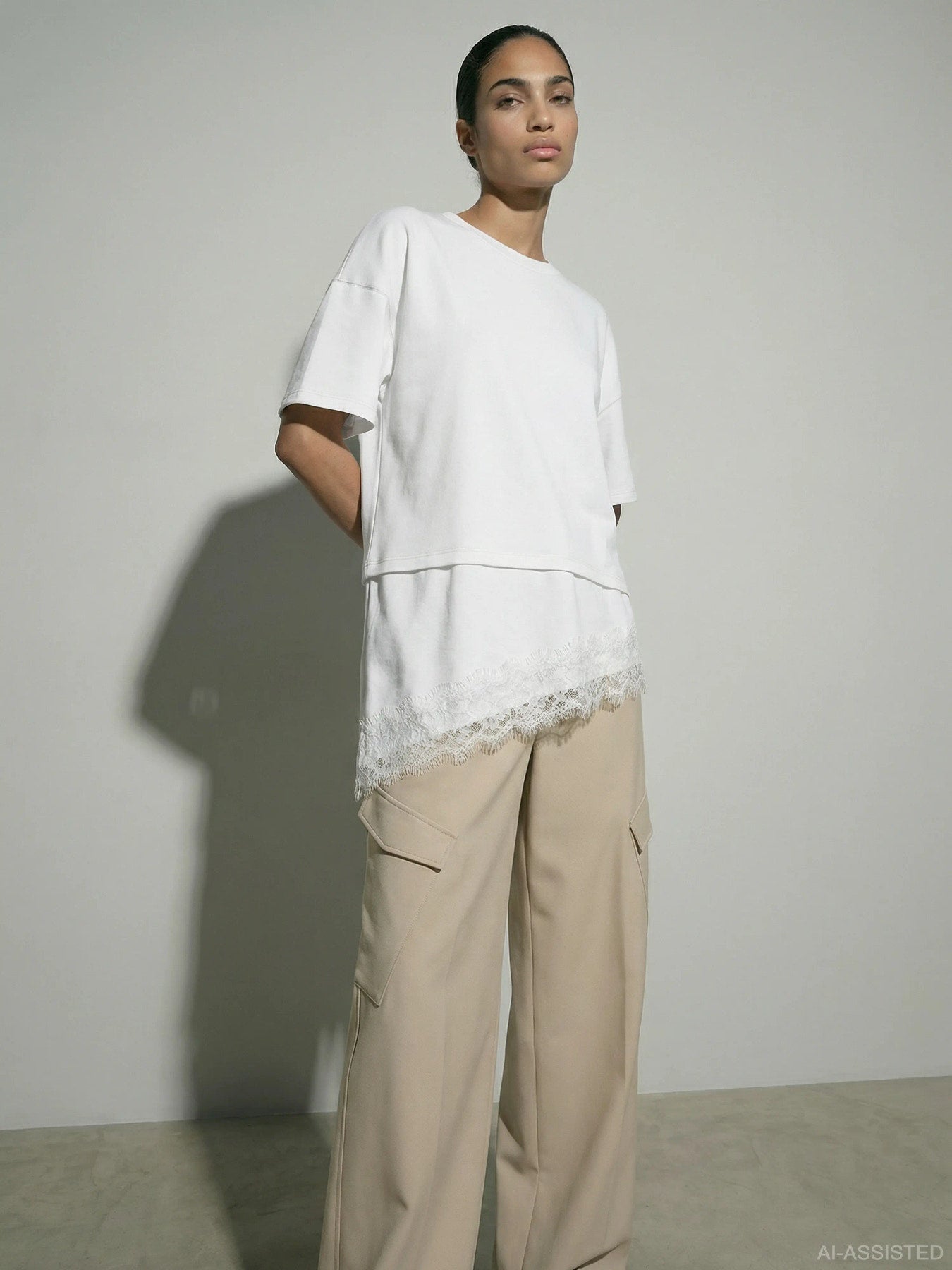 Kora layered lace T-shirt