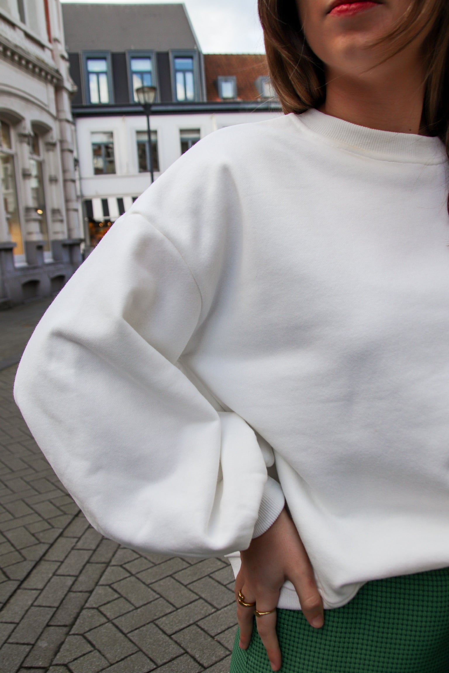 Floral sweater white