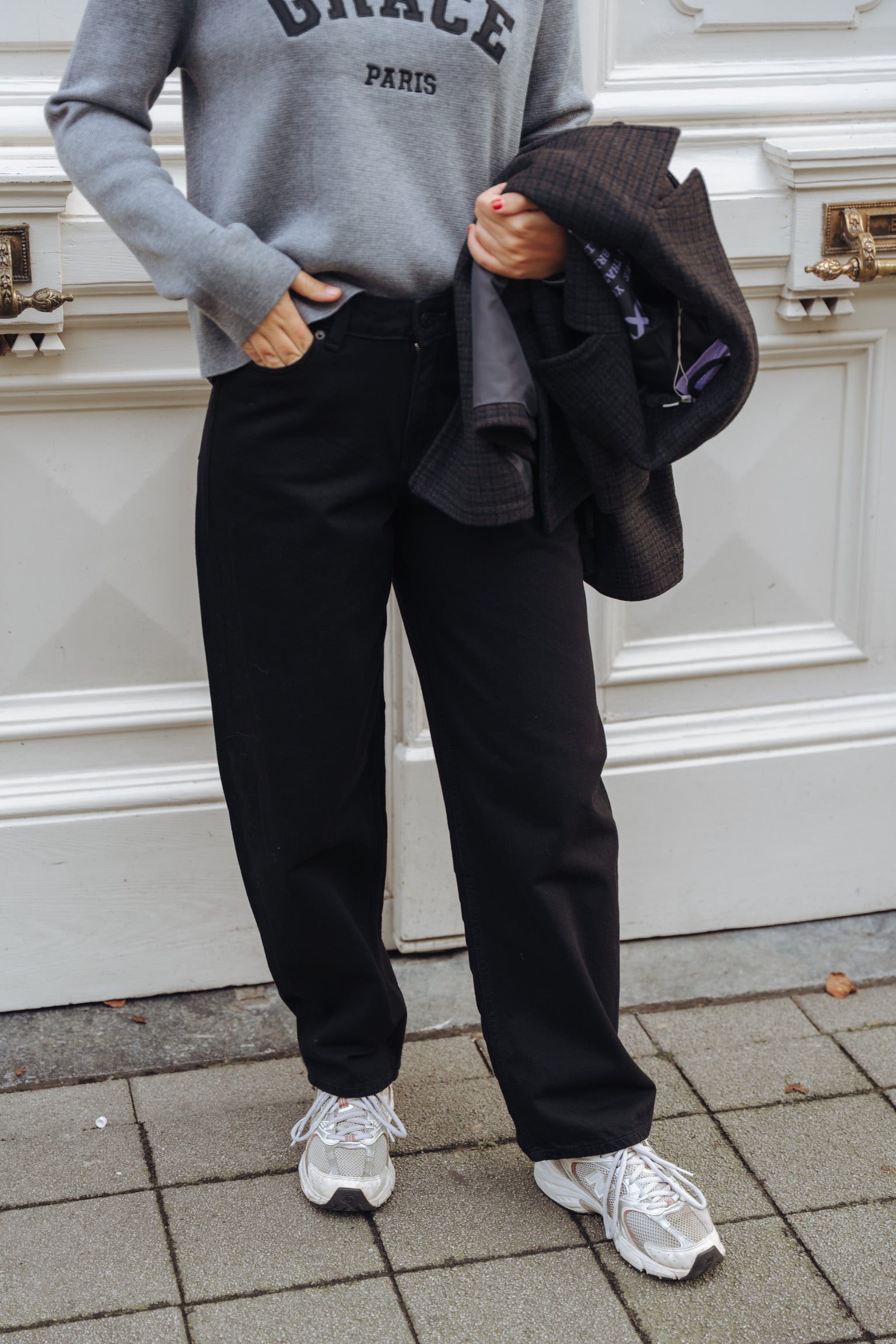 Fuji barrel jeans black