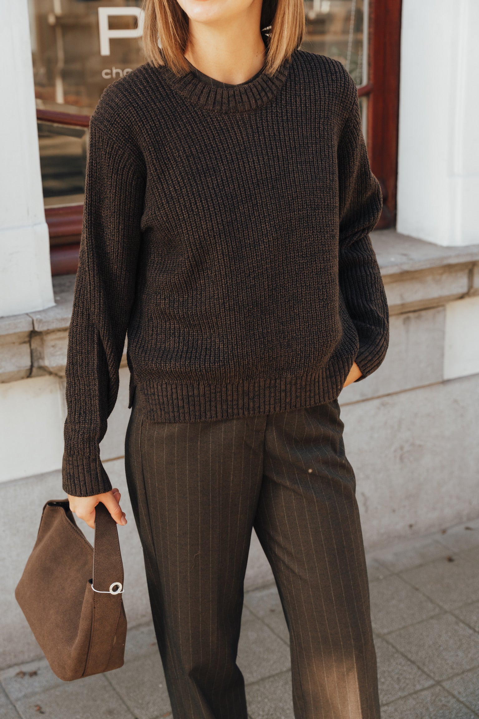 Global knit brown
