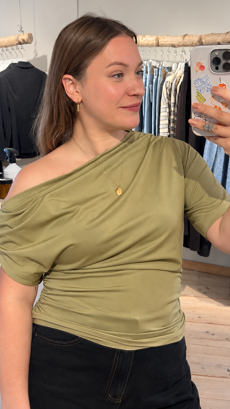 Emma Draped Off-Shoulder Top