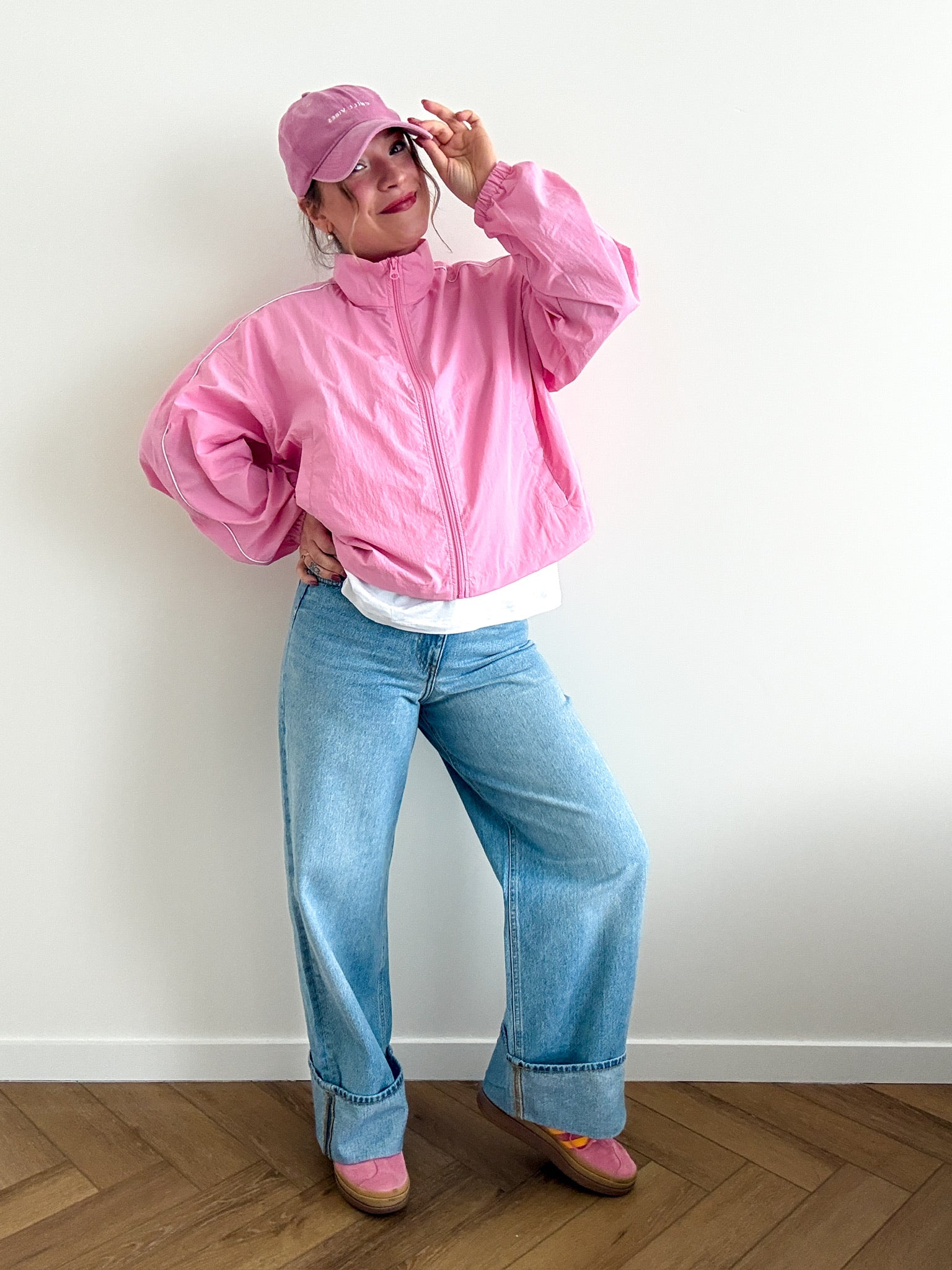 Tokyo fold up wide jeans blue