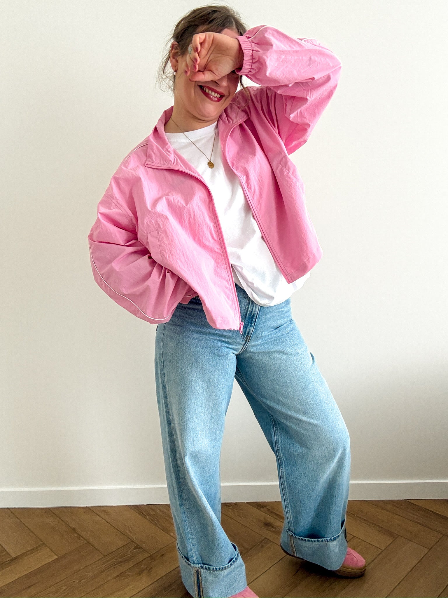 Nila track jacket pink