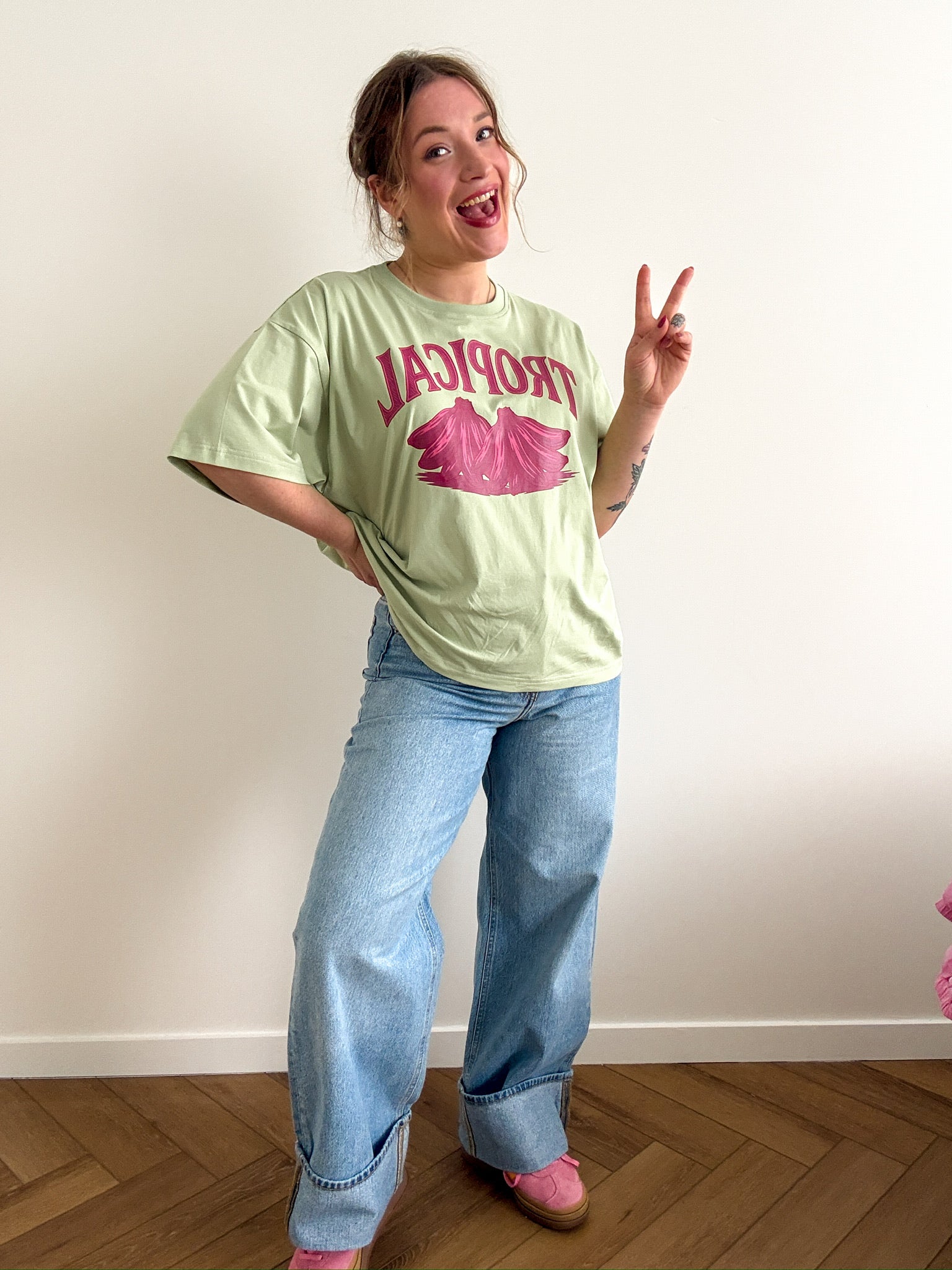 Tropical T-shirt green