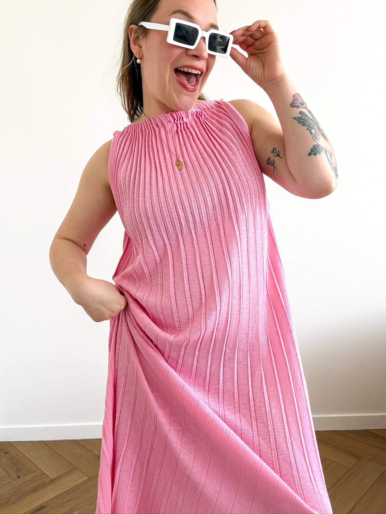 Claire pink maxidress