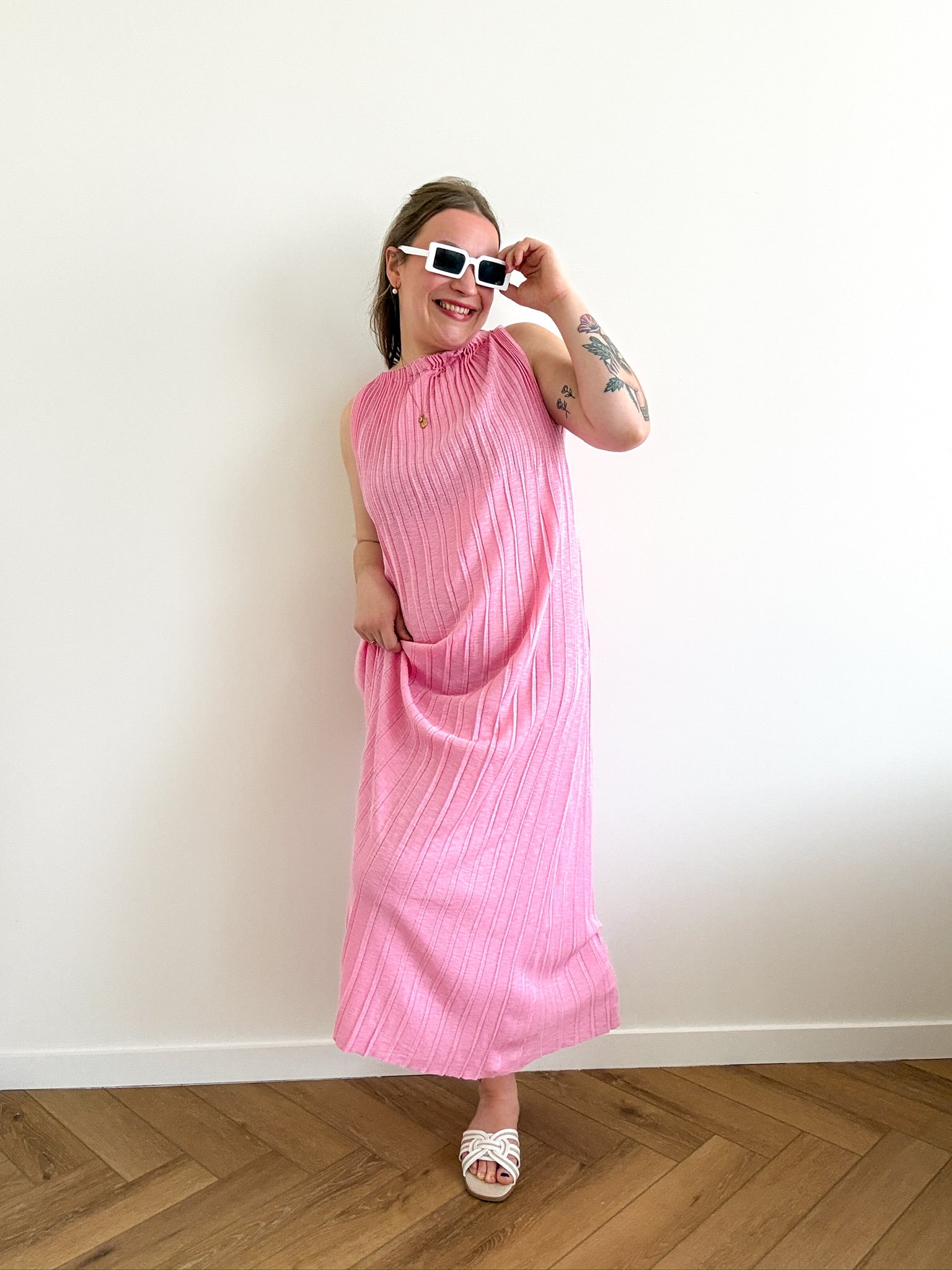 Claire pink maxidress
