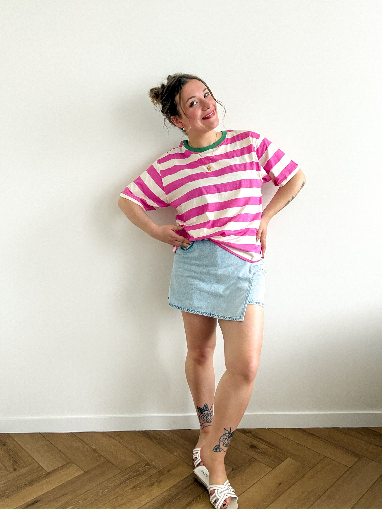 Pippa striped t-shirt pink