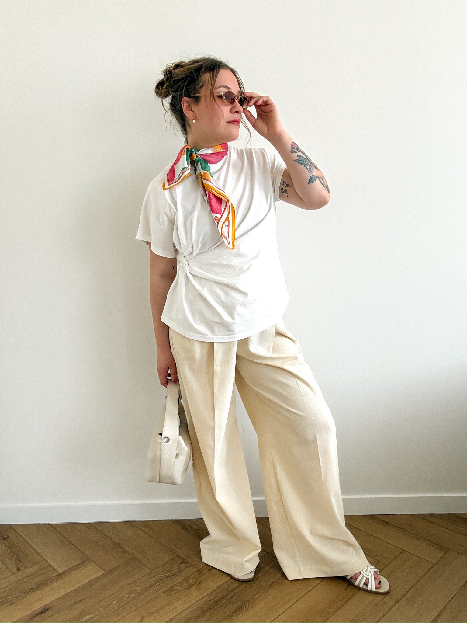 Esmee twist t-shirt white