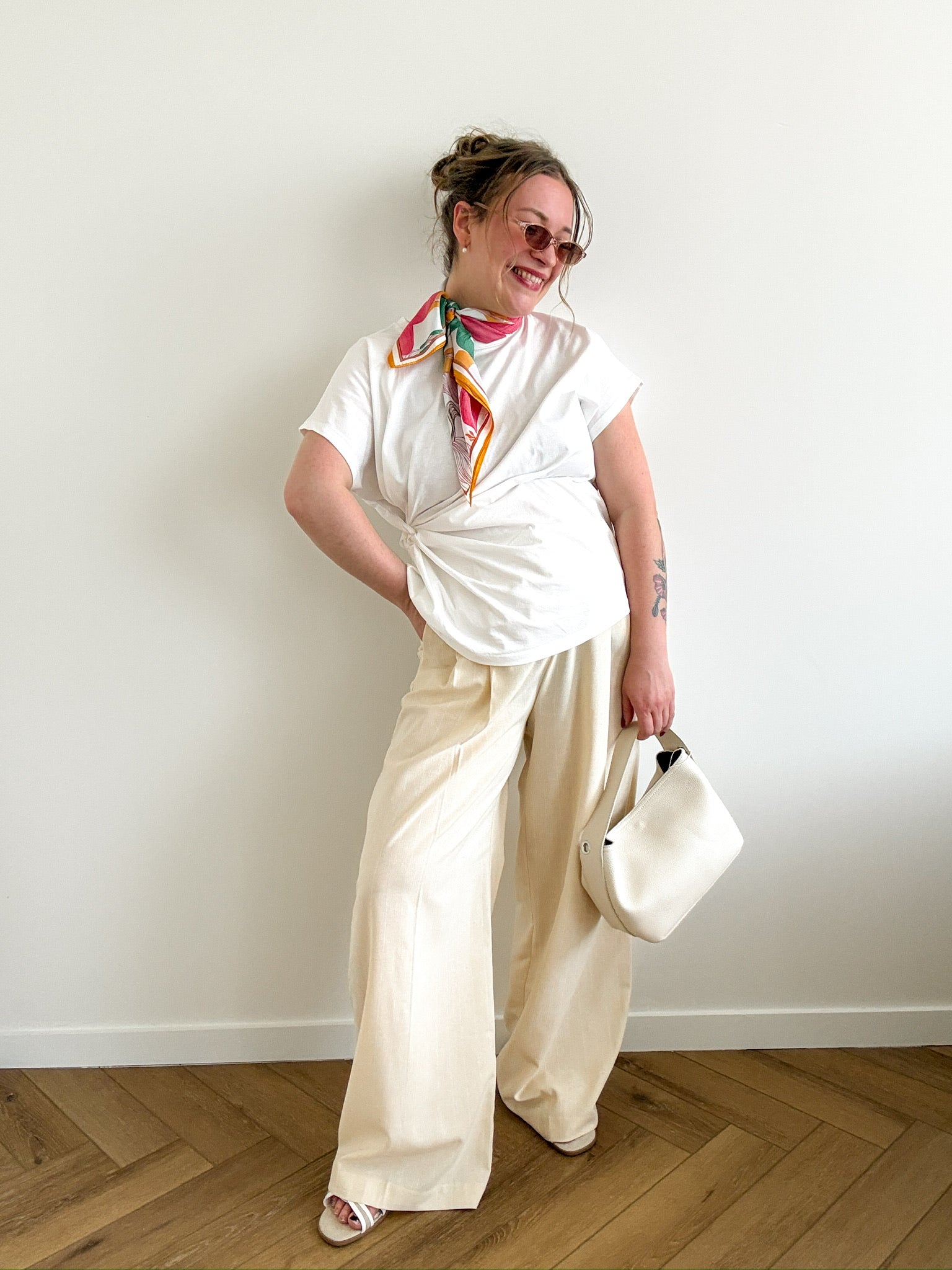 Esmee twist t-shirt white
