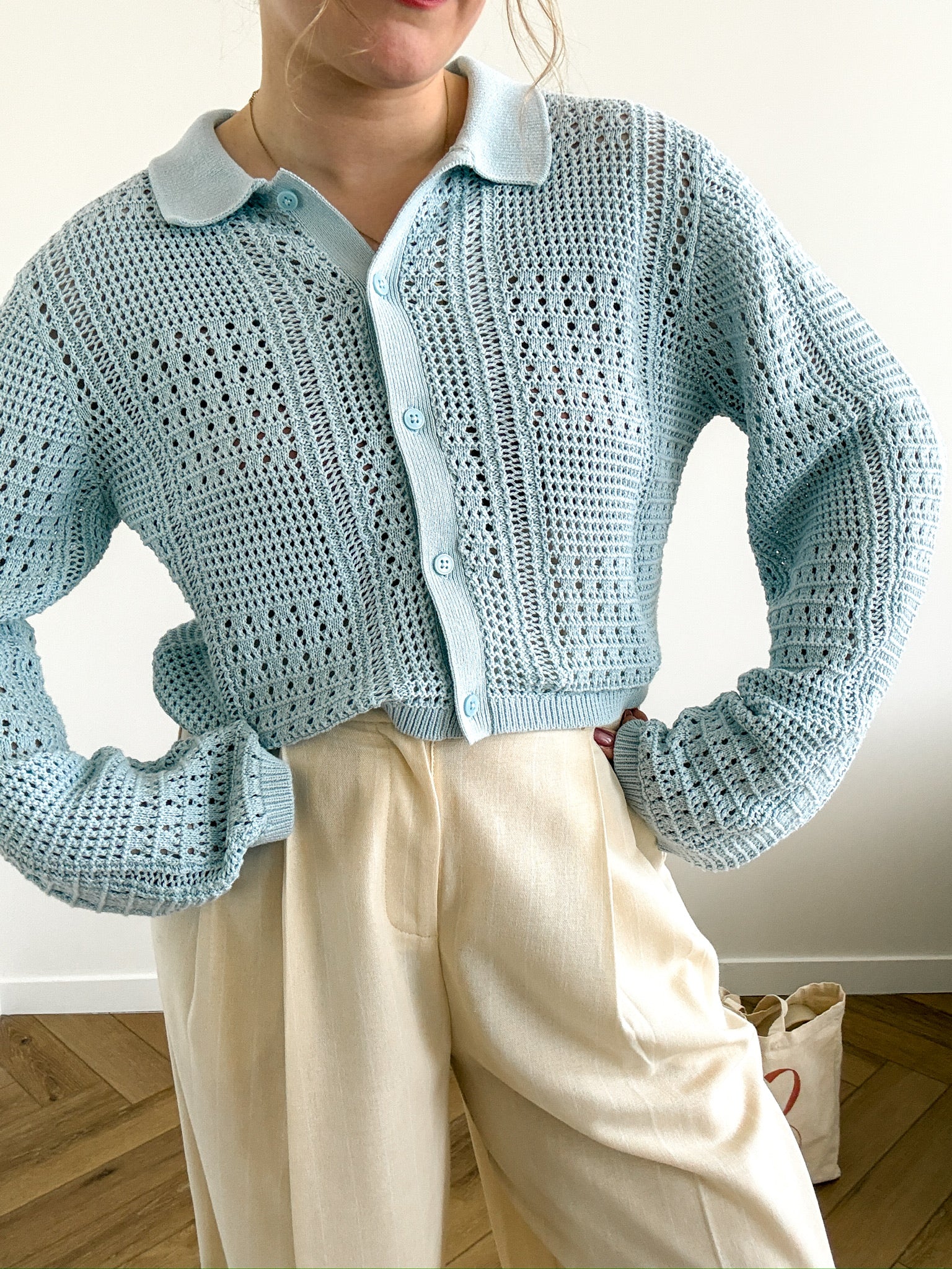 Sue polo knit blue