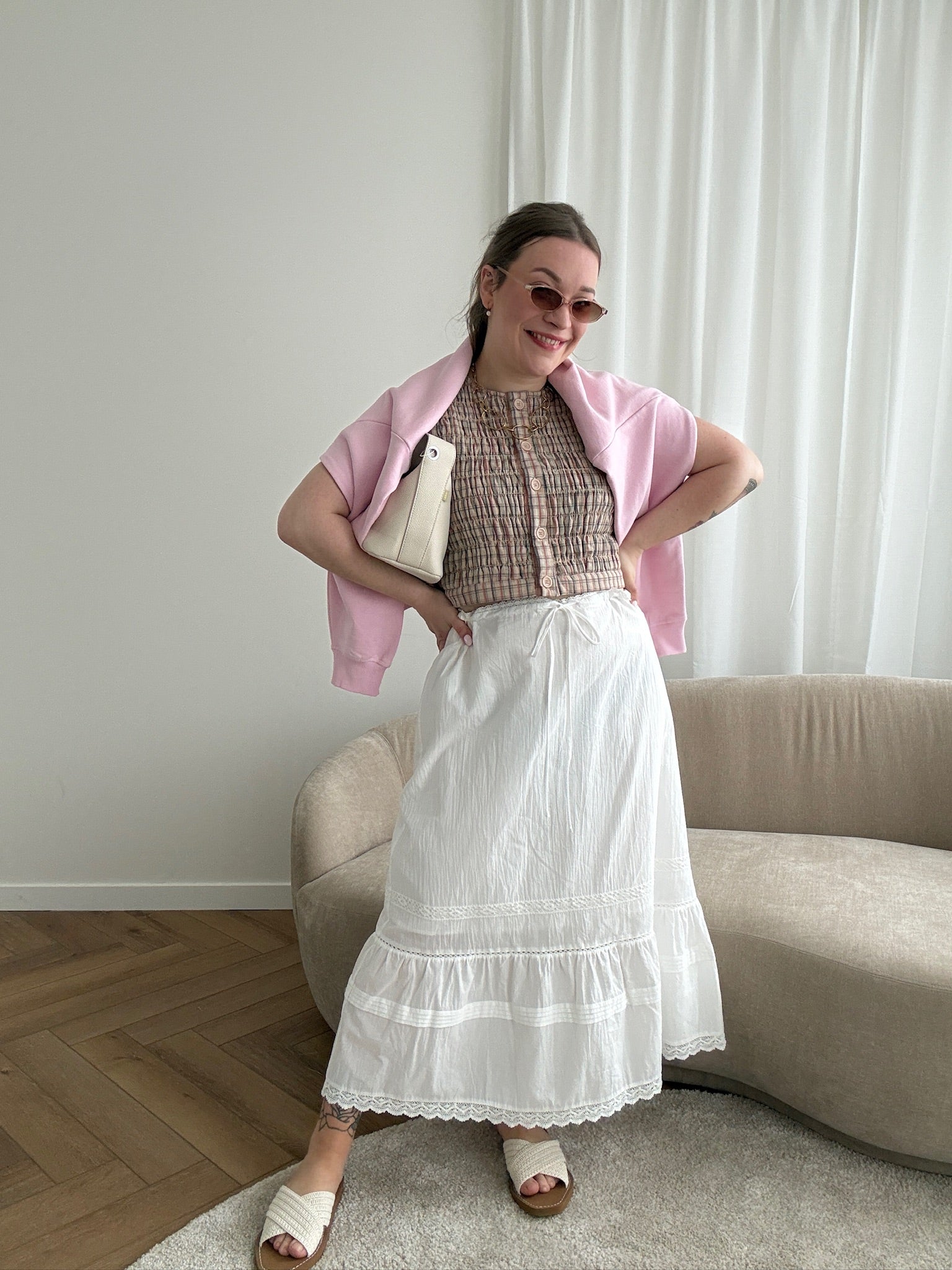 Aimee checked top