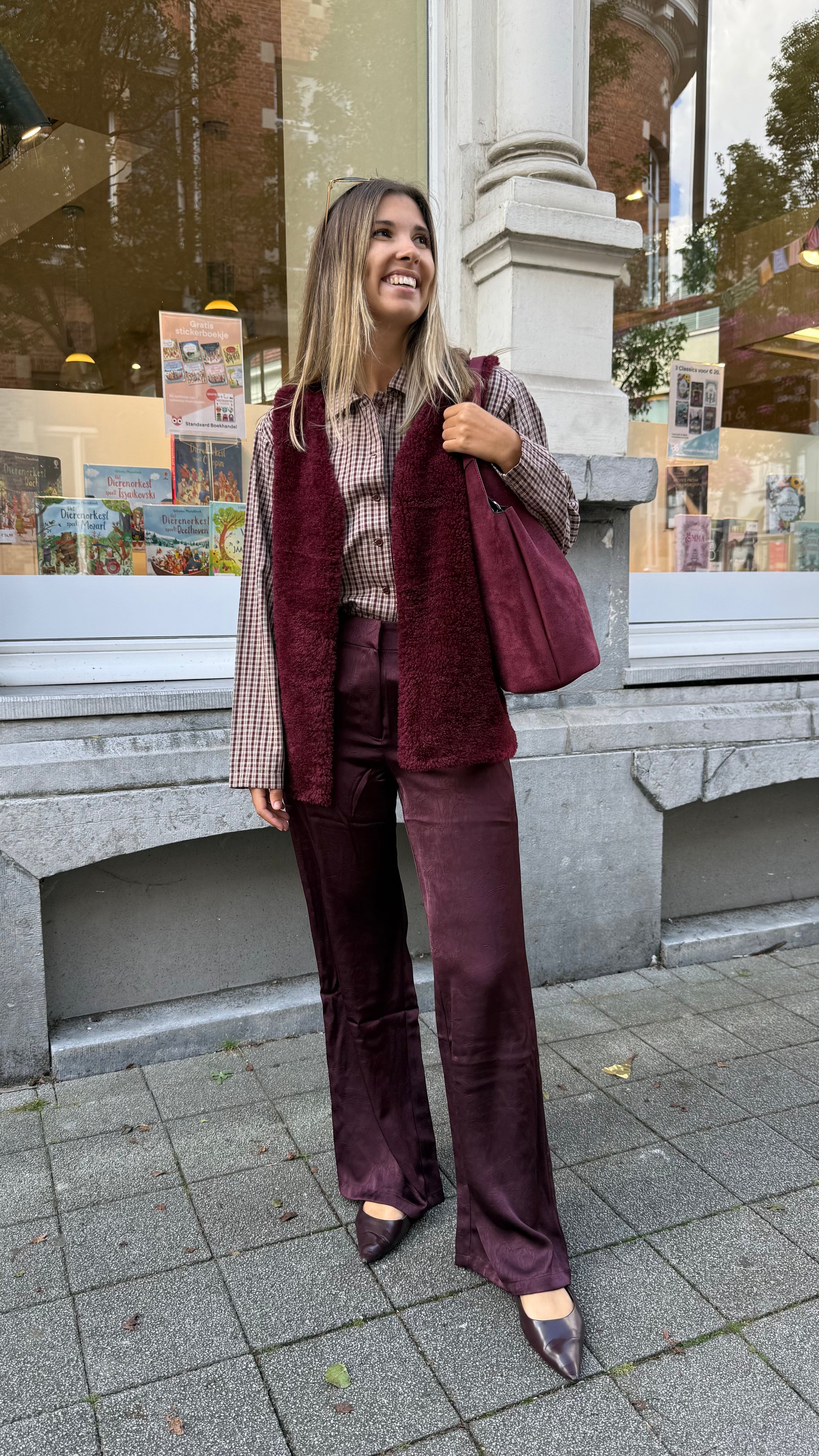 Sasha gilet burgundy