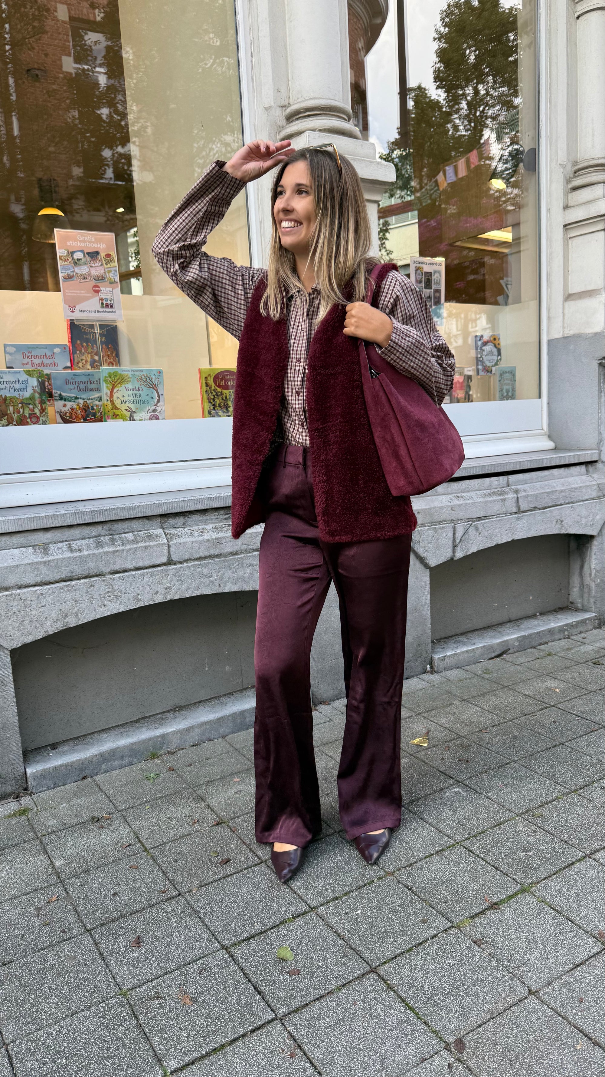 Sasha gilet burgundy