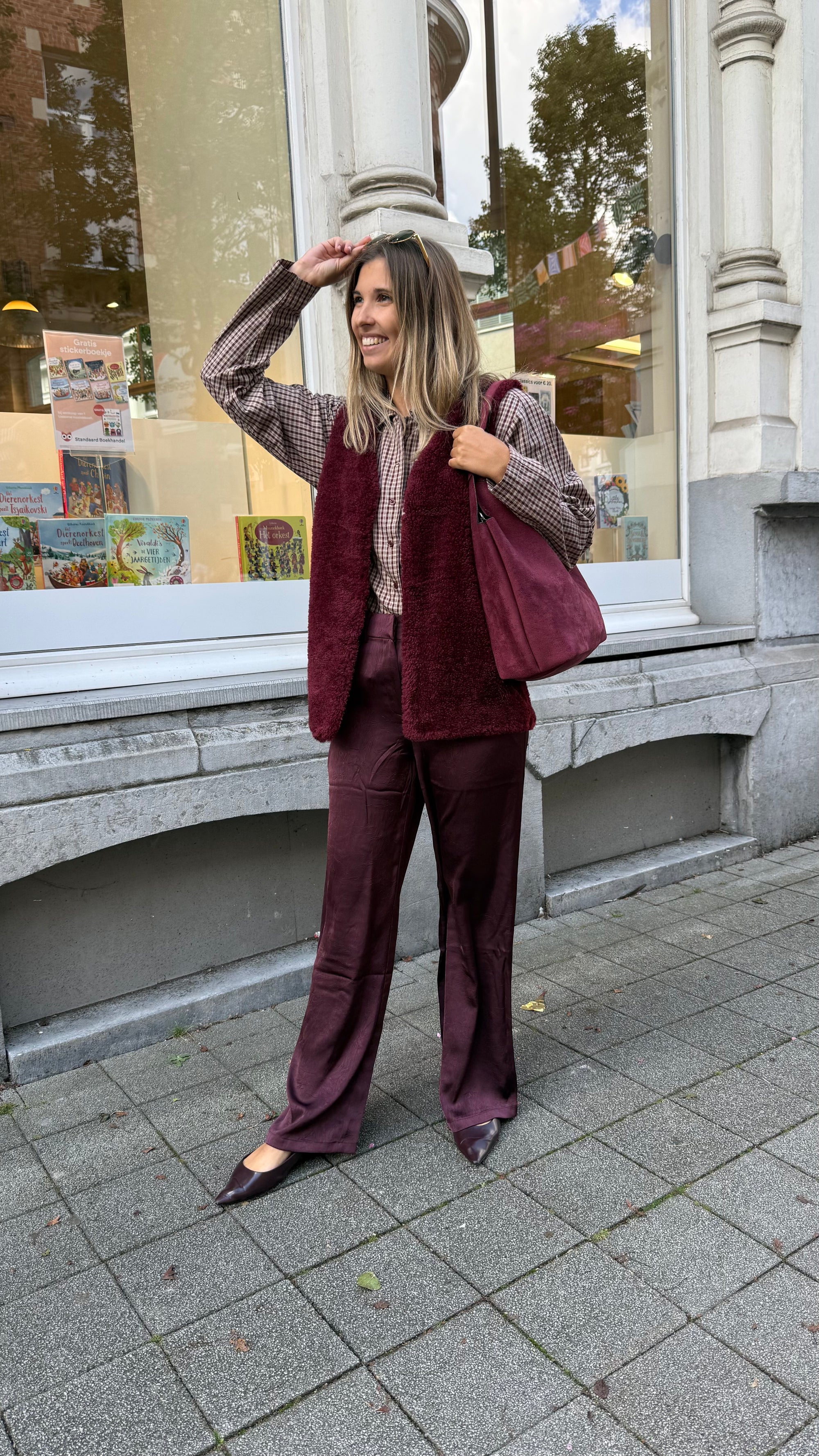 Sasha gilet burgundy