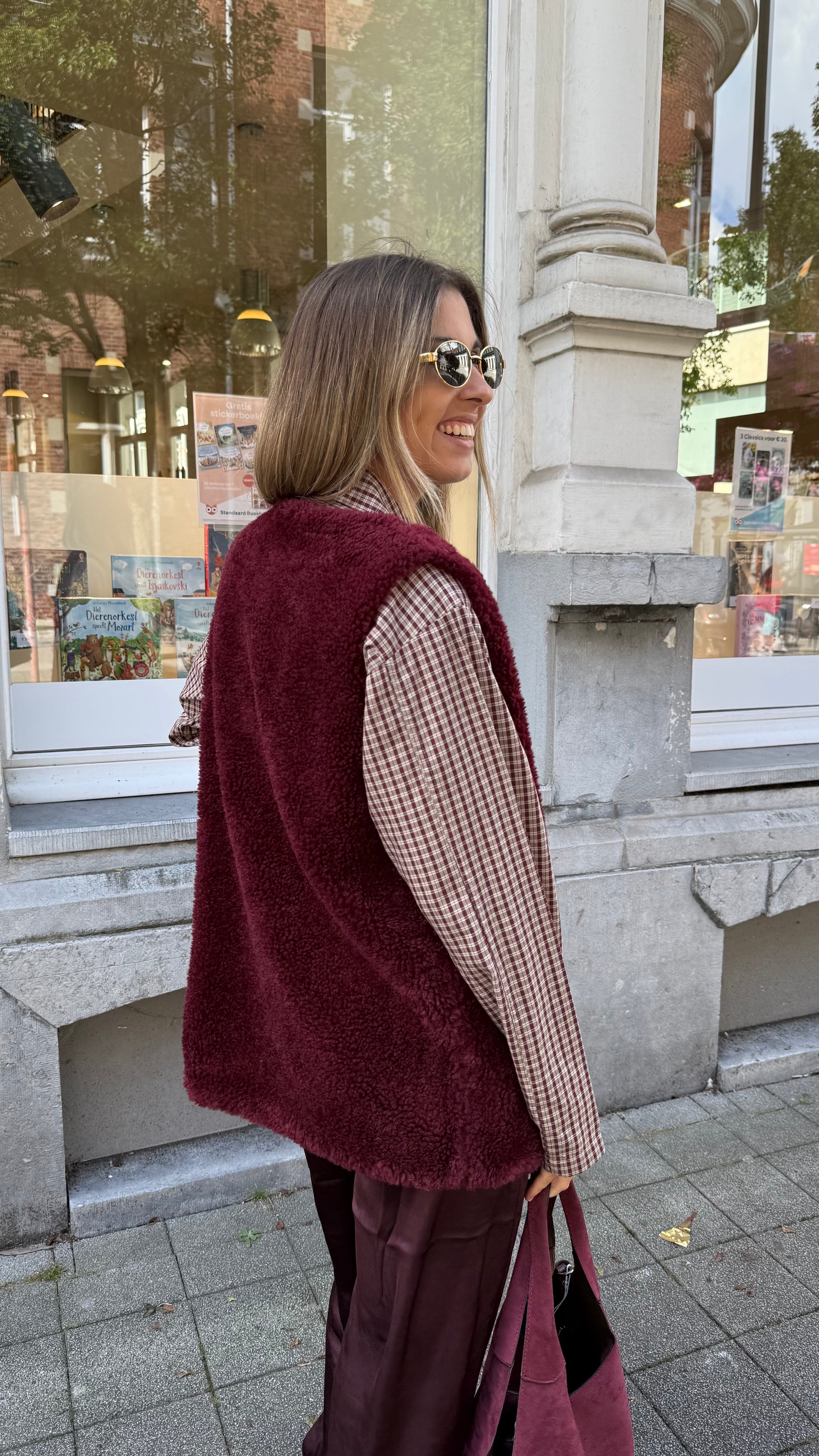Sasha gilet burgundy