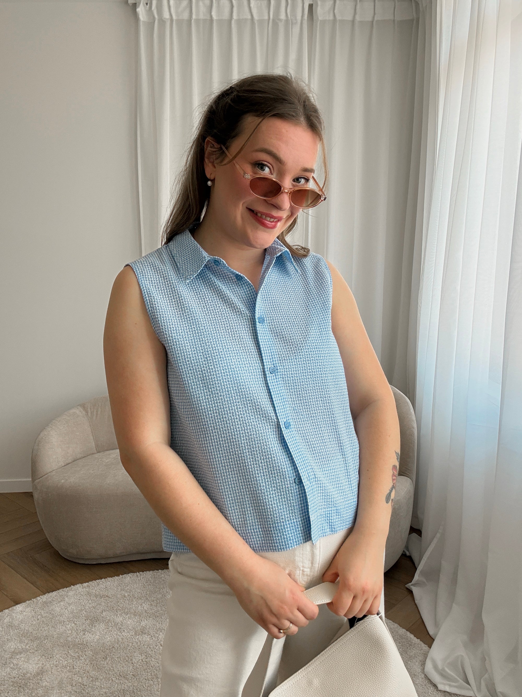 Windel checked shirt blue