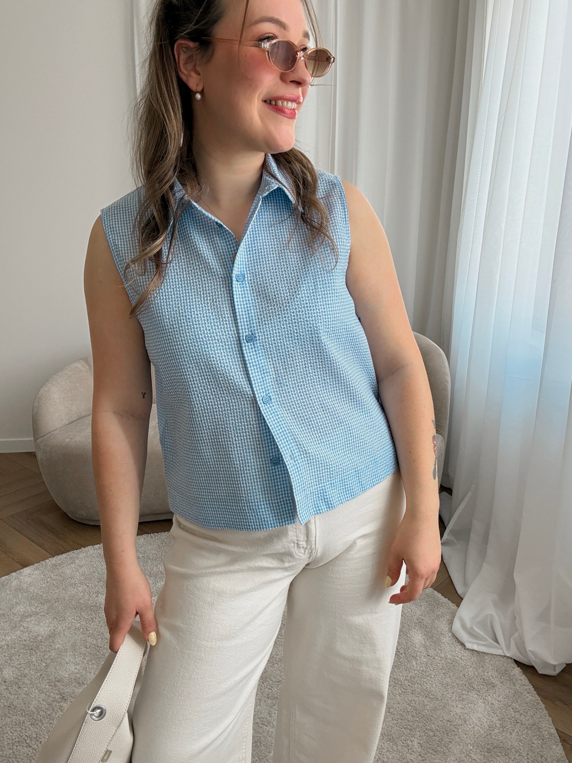 Windel checked shirt blue