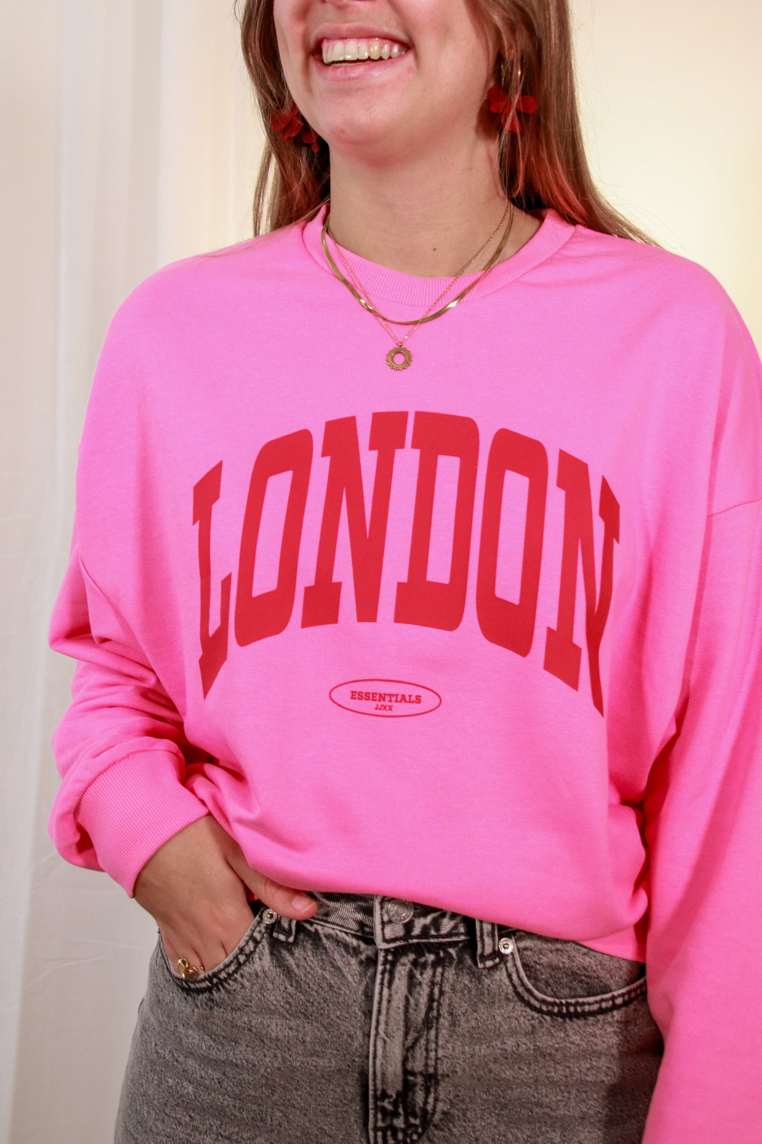 Merle crew neck sweater pink