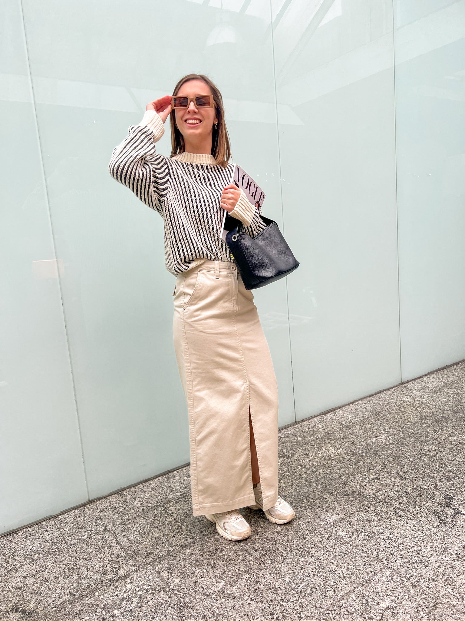 Maddy long skirt bone white