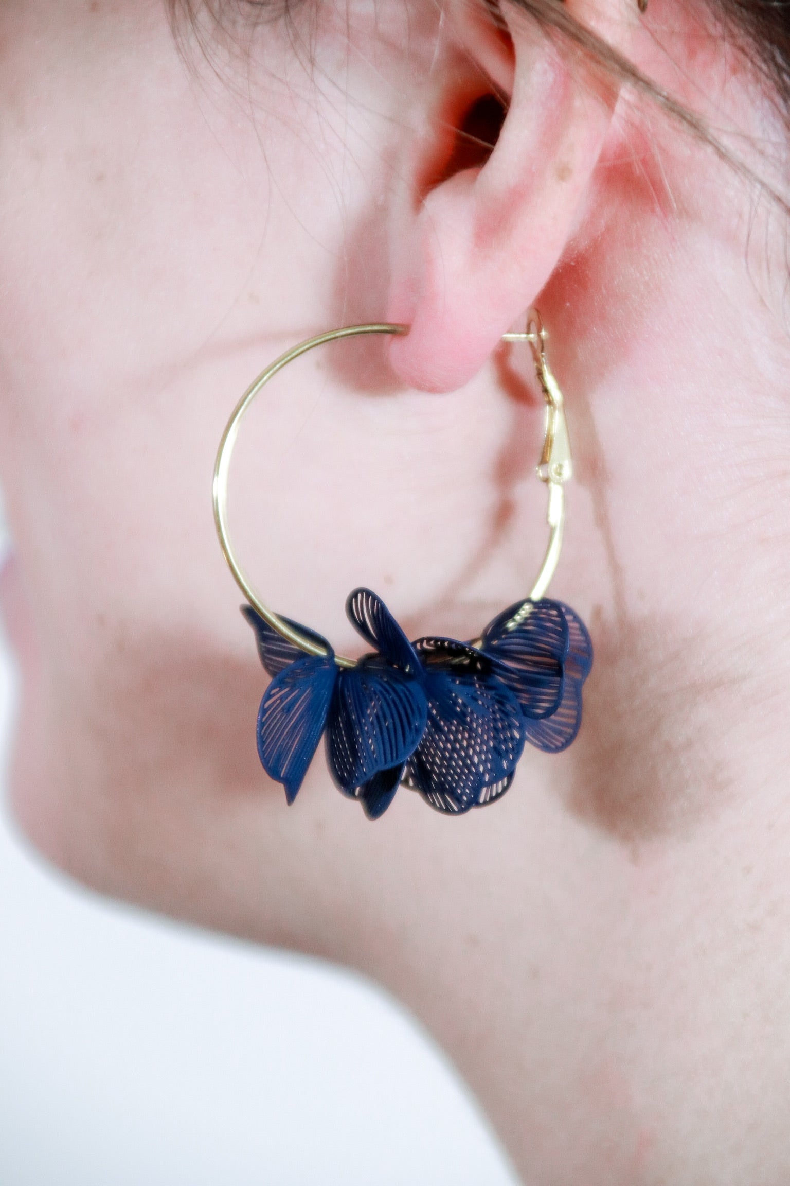 Butterfly hoops navy