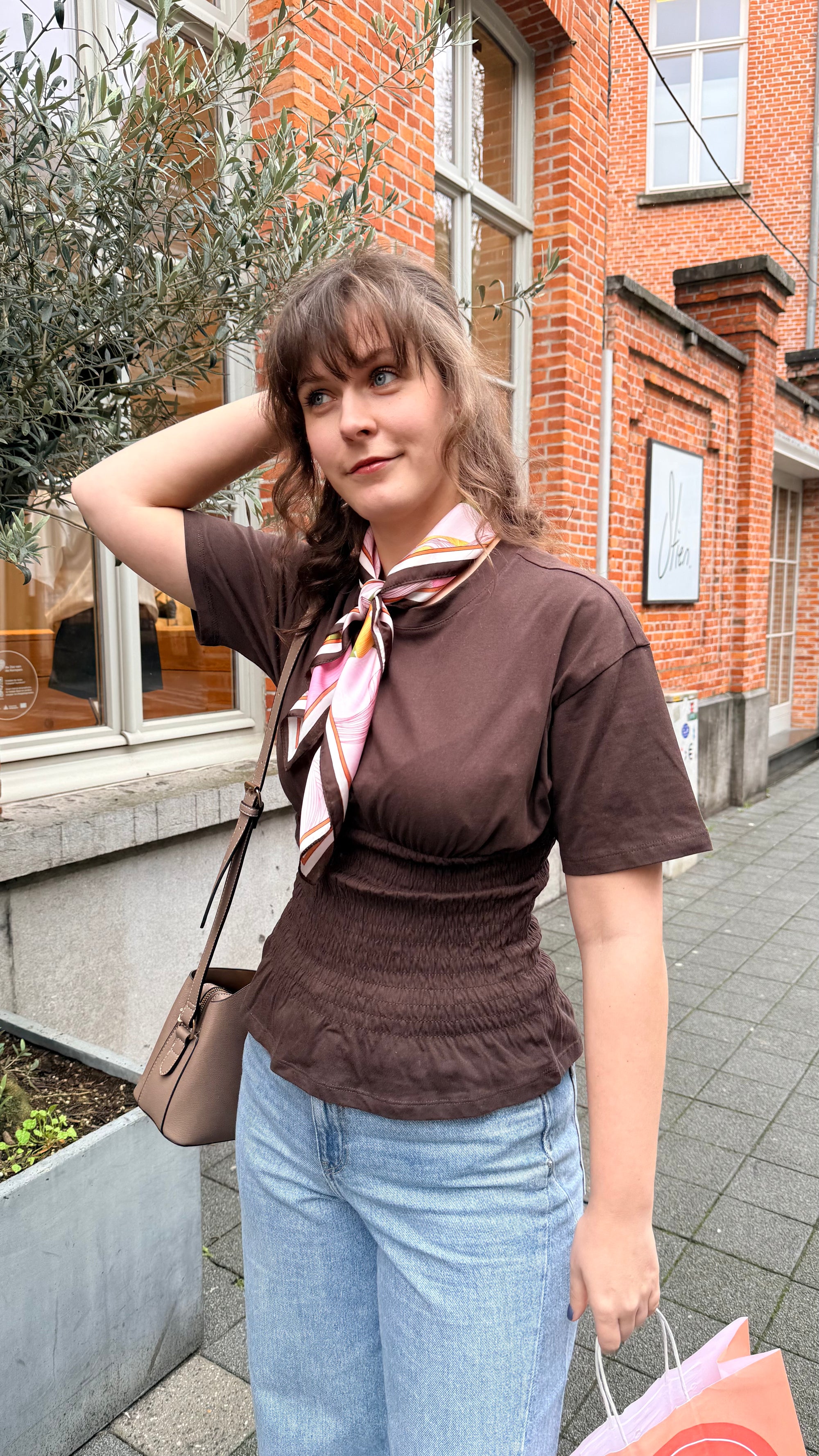 Lumi scarf pink lily