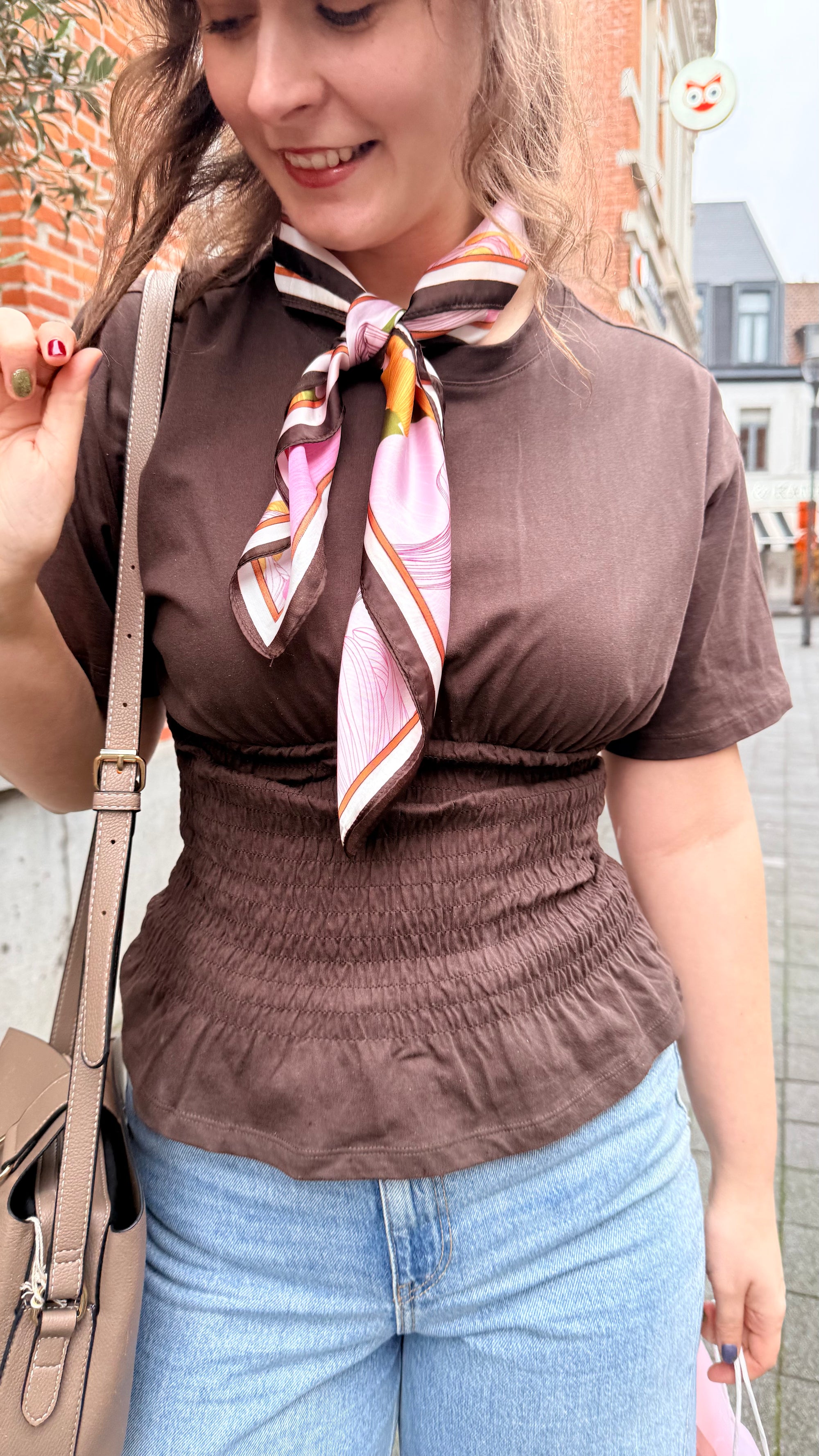 Lumi scarf pink lily