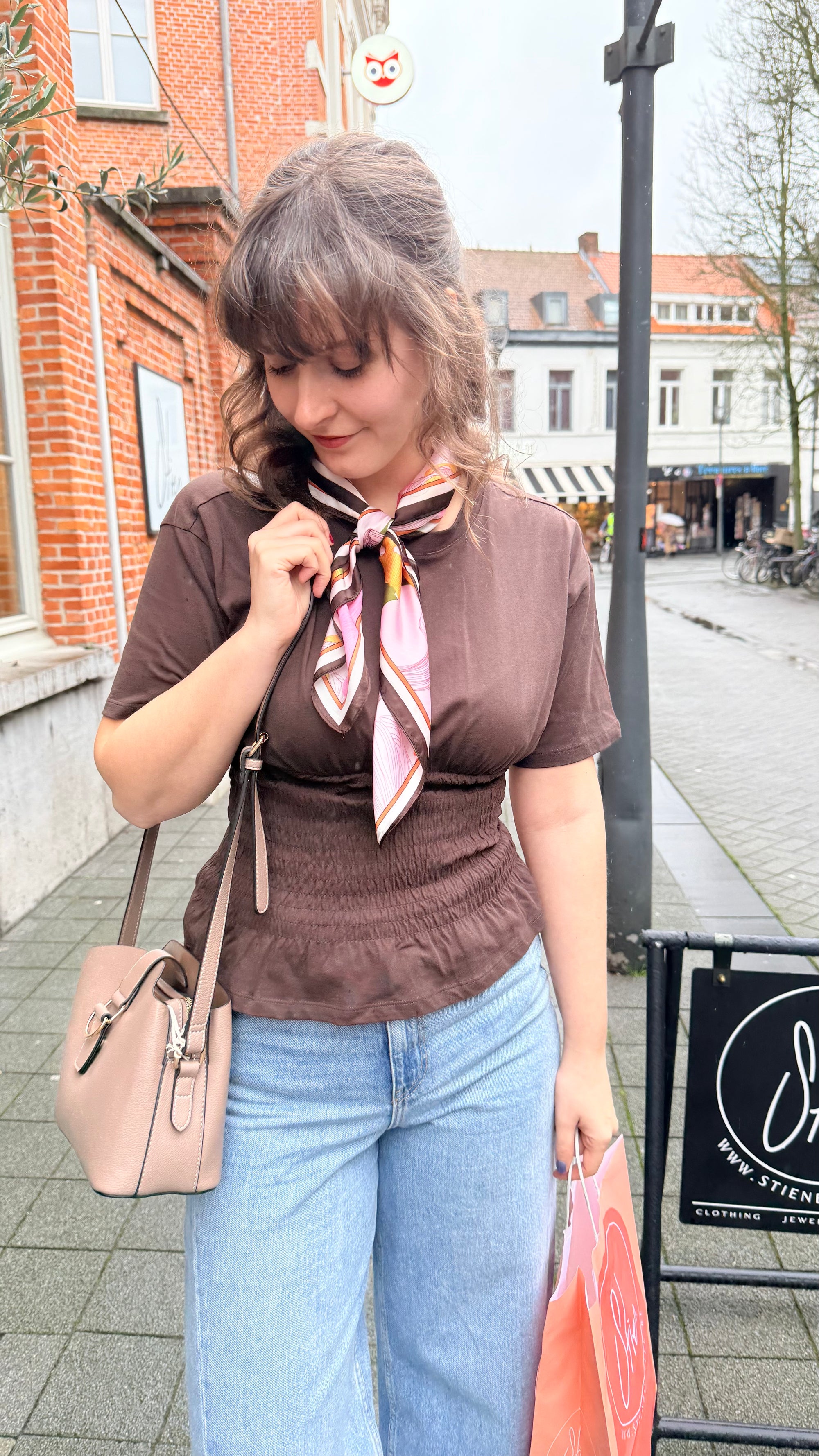 Lumi scarf pink lily