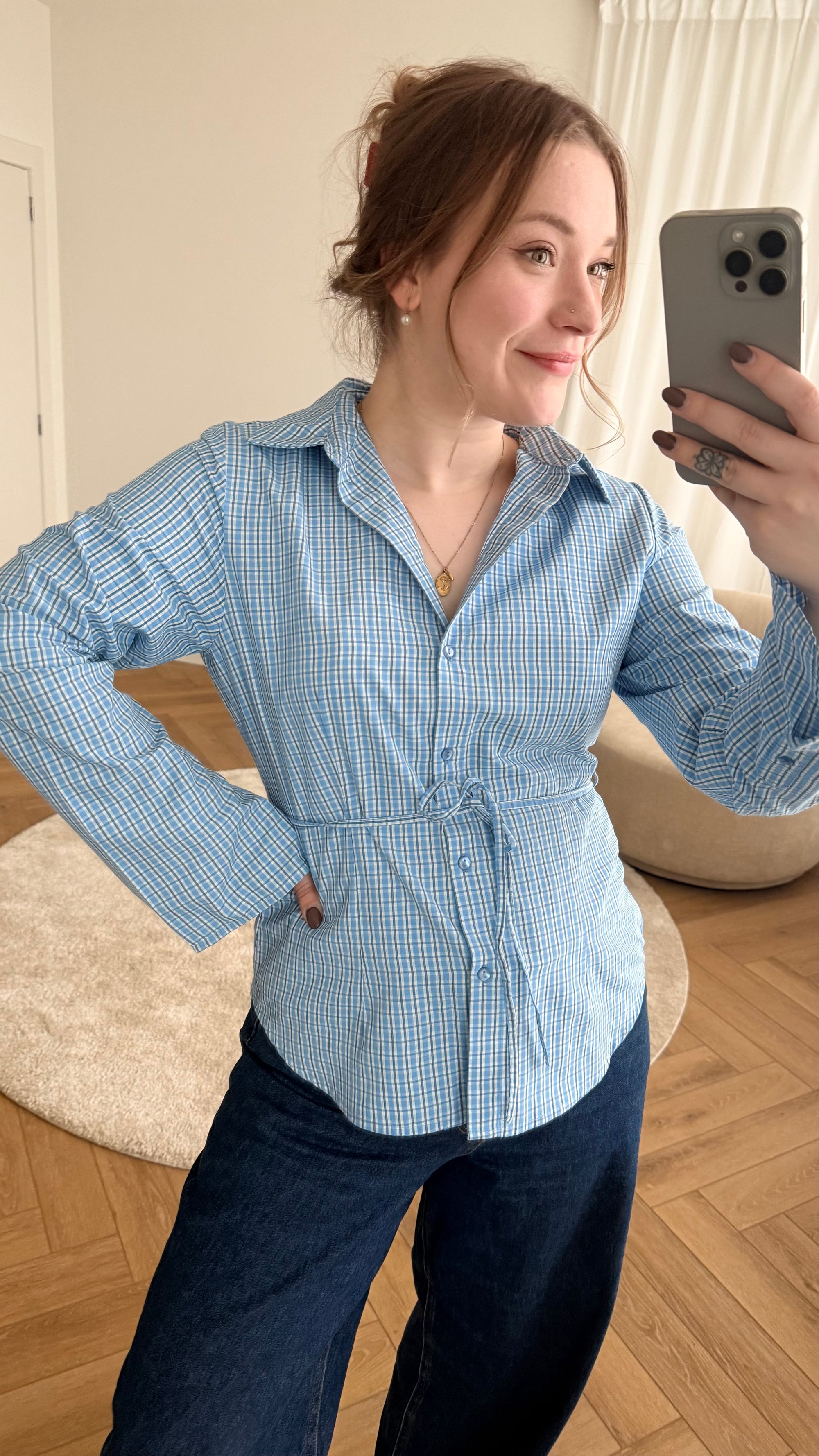Caro poplin shirt blue