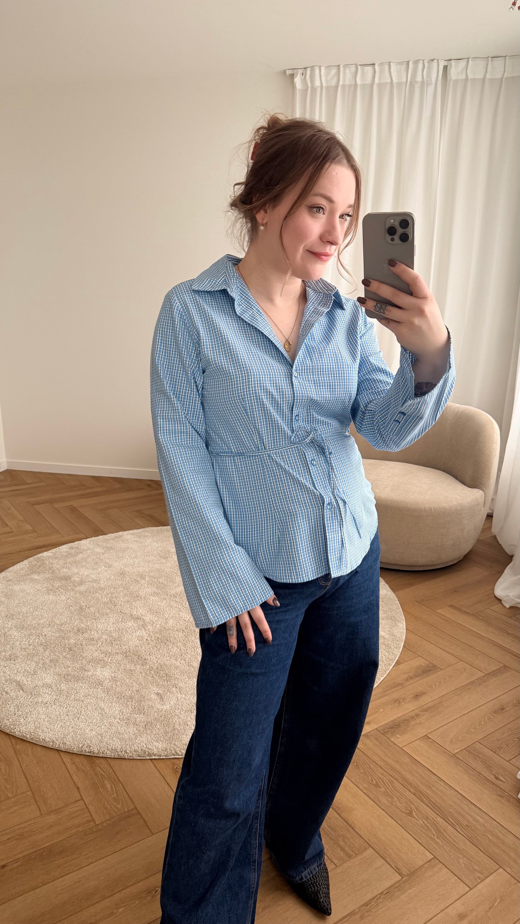 Caro poplin shirt blue
