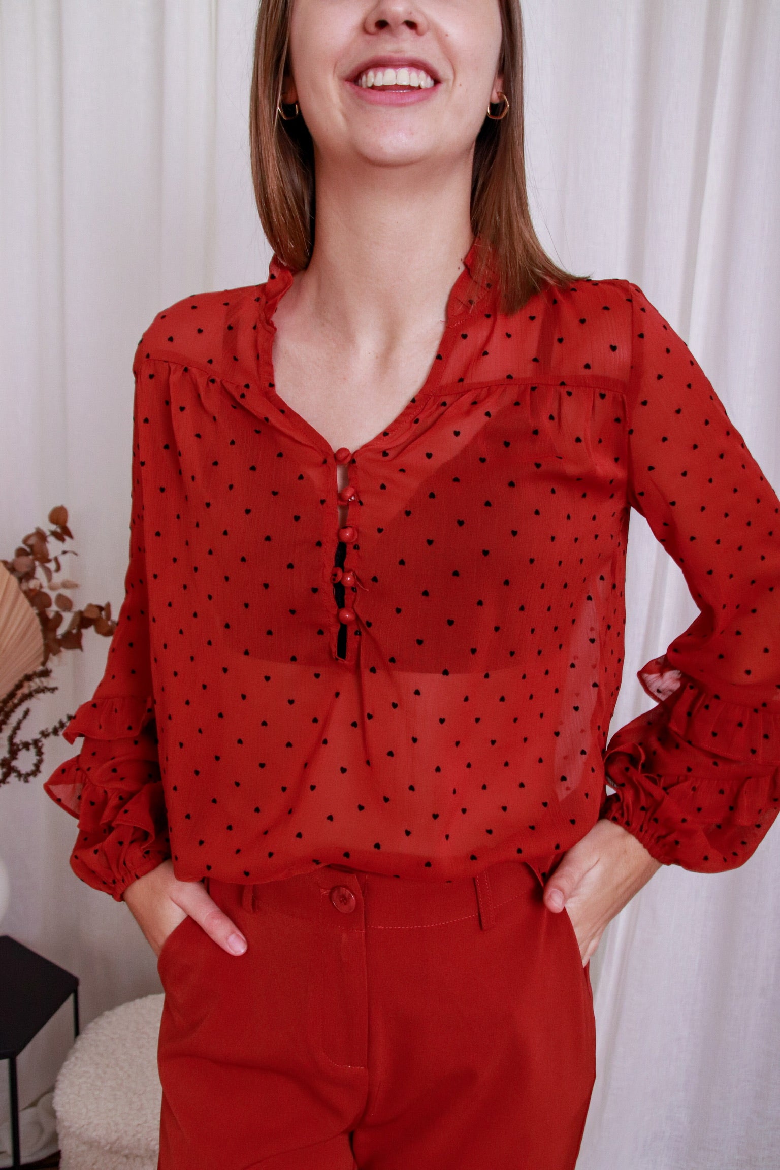 Nola blouse brick