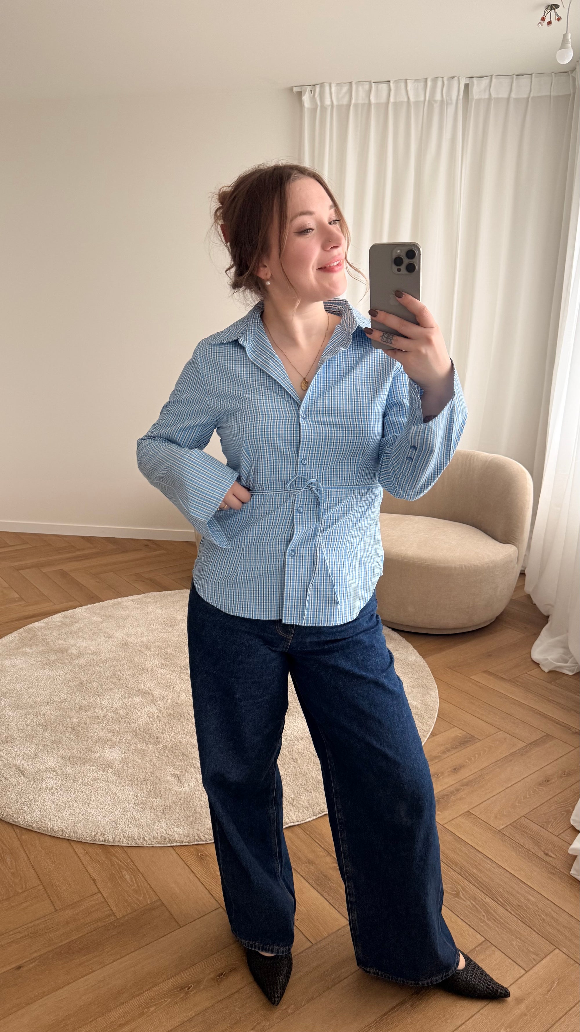 Caro poplin shirt blue