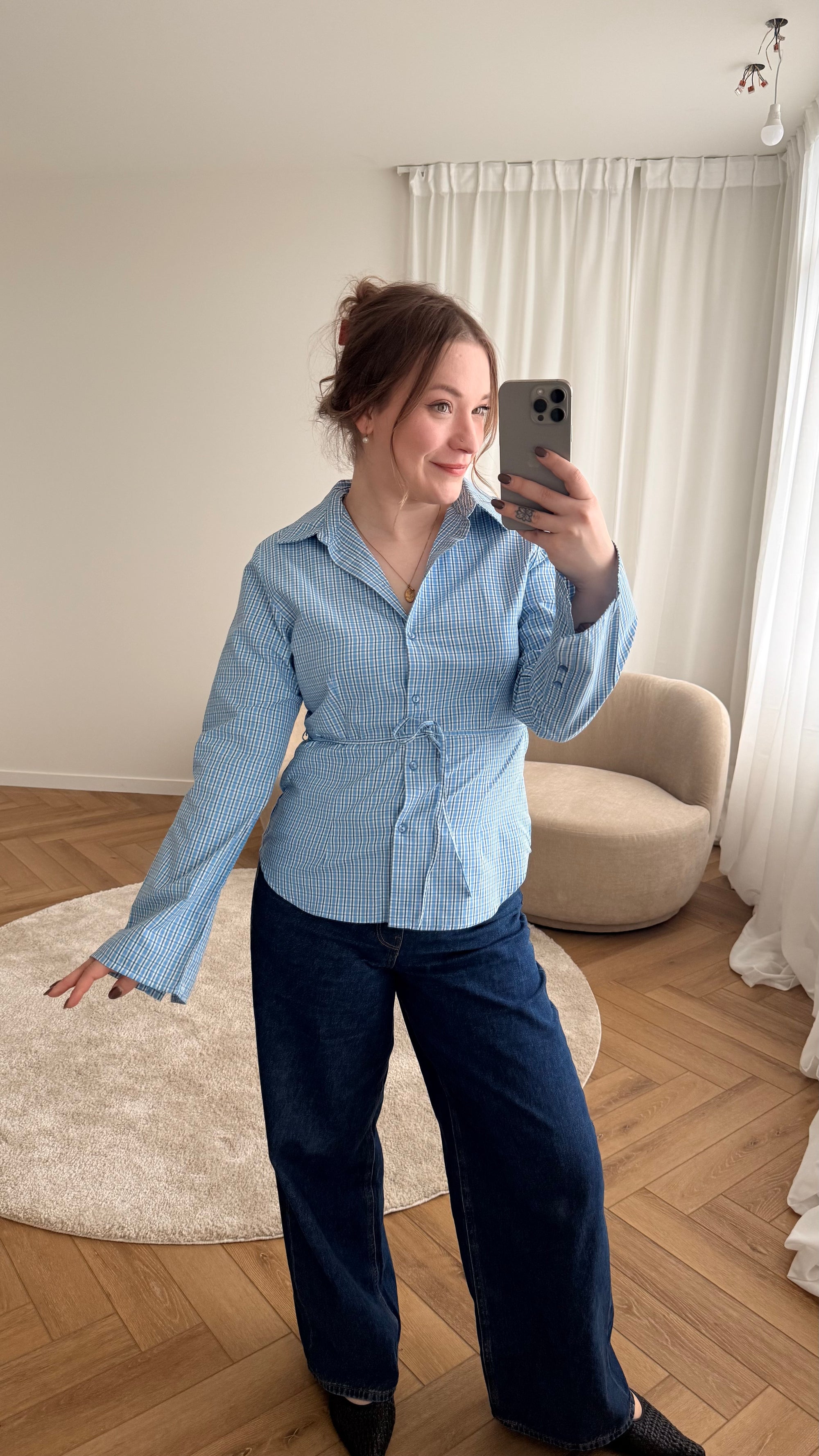 Caro poplin shirt blue