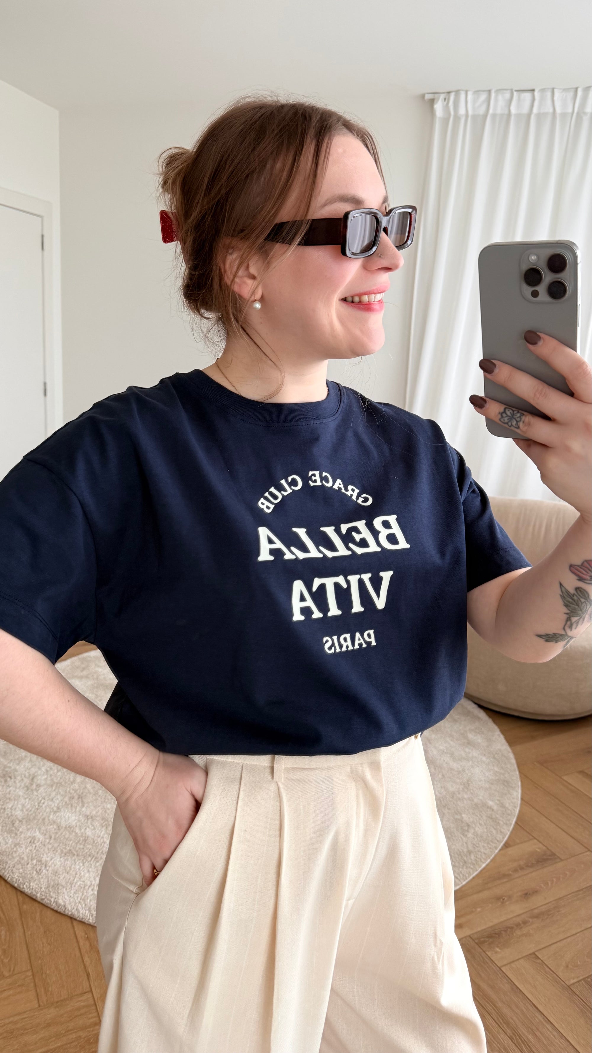 Bella Vita t-shirt navy