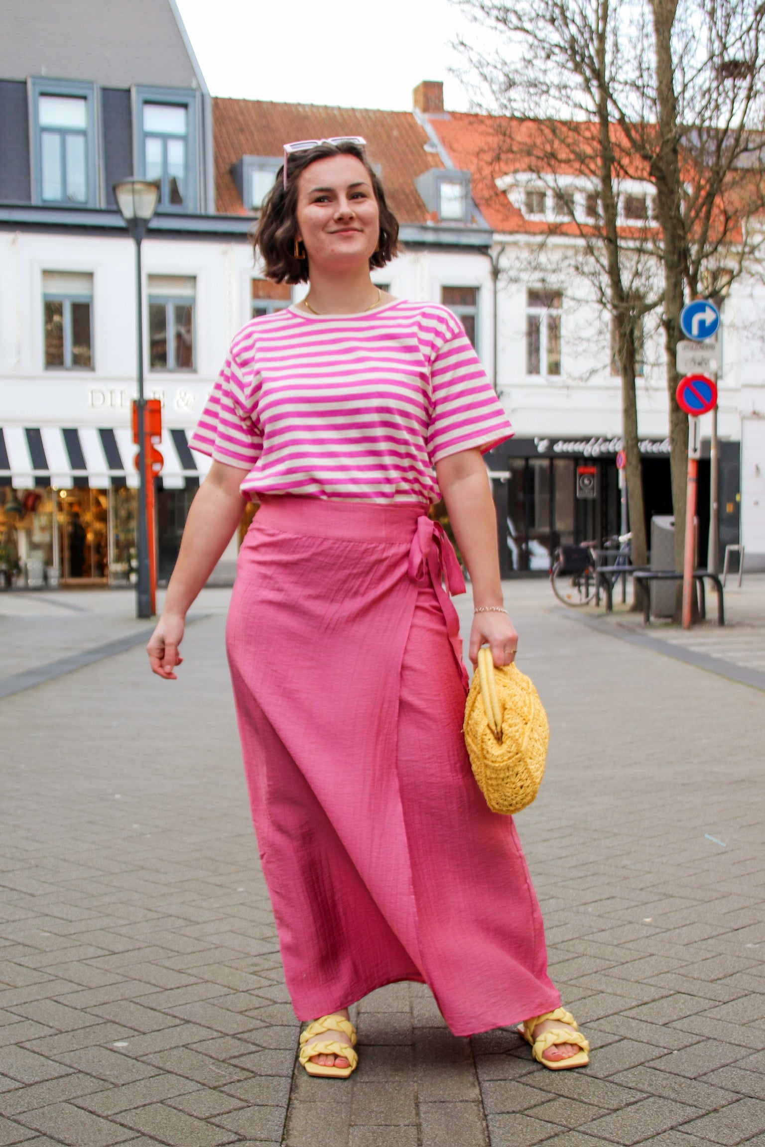 Leila wrap skirt pink